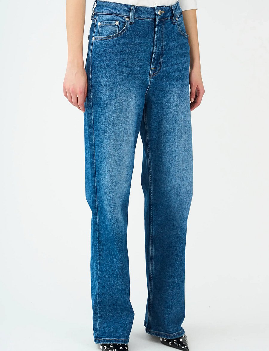 IVY Copenhagen - IVY-Brooke Jeans Wash Navan - brede jeans - denim blue - 4