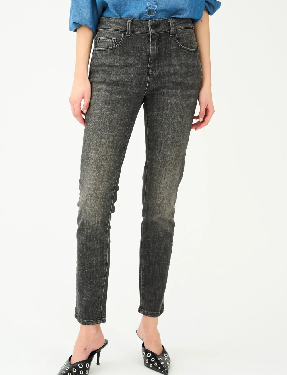 IVY Copenhagen - IVY-Alexa Cropped Jeans Wash Westpo - skinny jeans - grey - 0