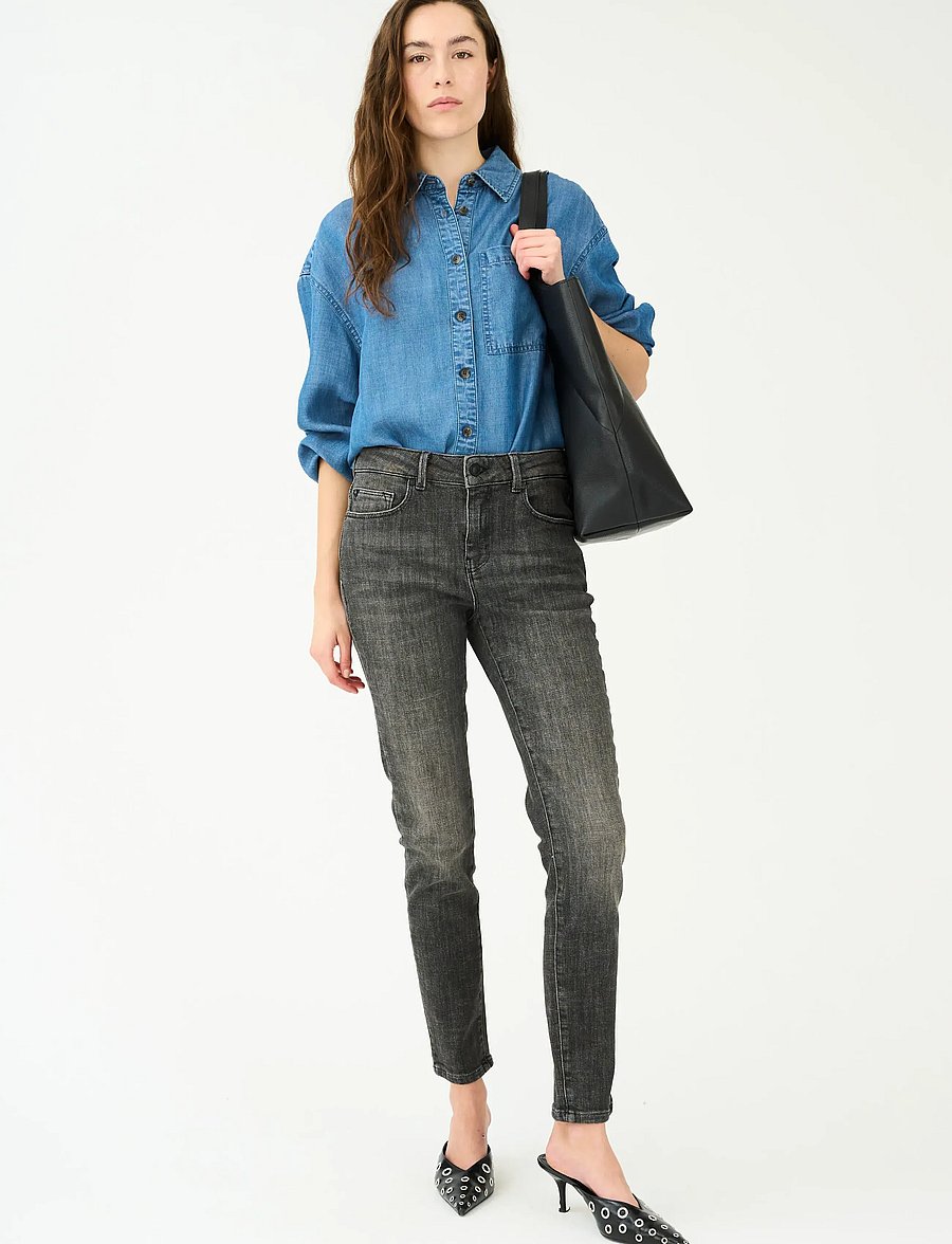 IVY Copenhagen - IVY-Alexa Cropped Jeans Wash Westpo - jeans skinny - grey - 4