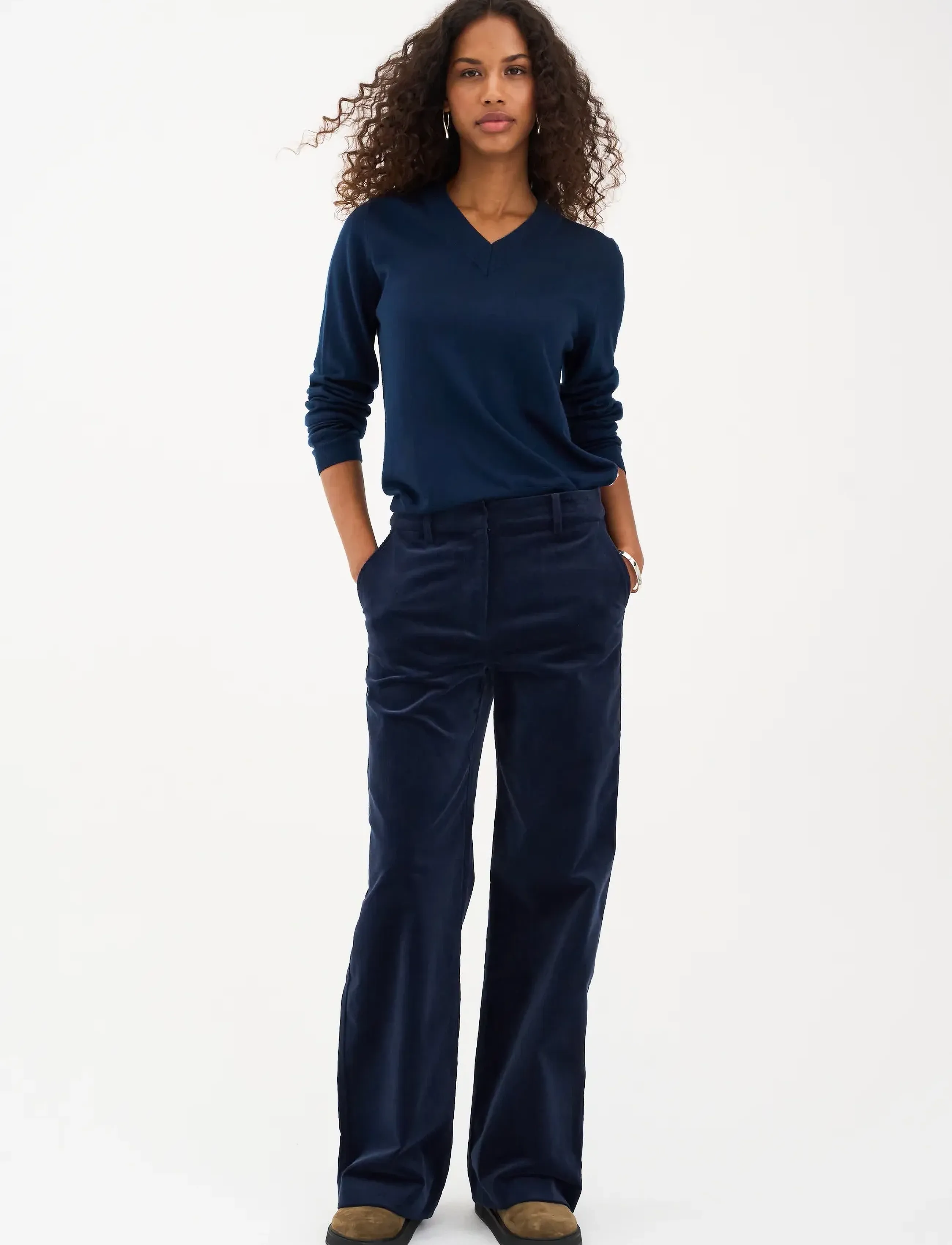 IVY Copenhagen - IVY-Alice Wide baby Cord Pant - party wear at outlet prices - deep navy blue - 0