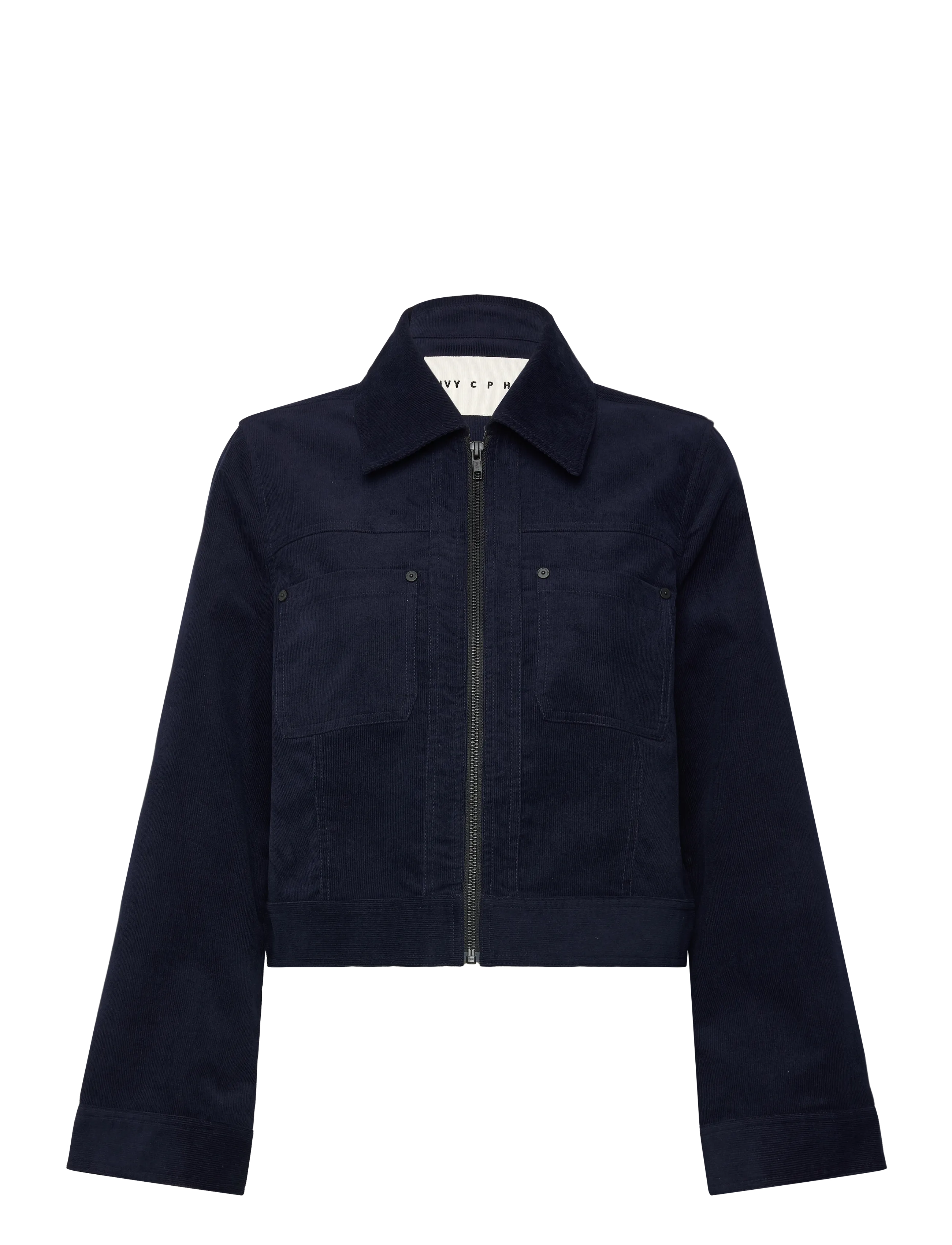 IVY Copenhagen IVY-Ann Charlotte Cord Zip Jacket - IVY Copenhagen - DEEP NAVY BLUE / navy