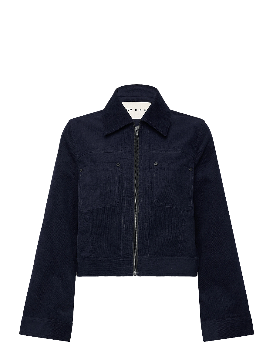 IVY Copenhagen - IVY-Ann Charlotte Cord Zip Jacket - utilityjackor - deep navy blue - 1