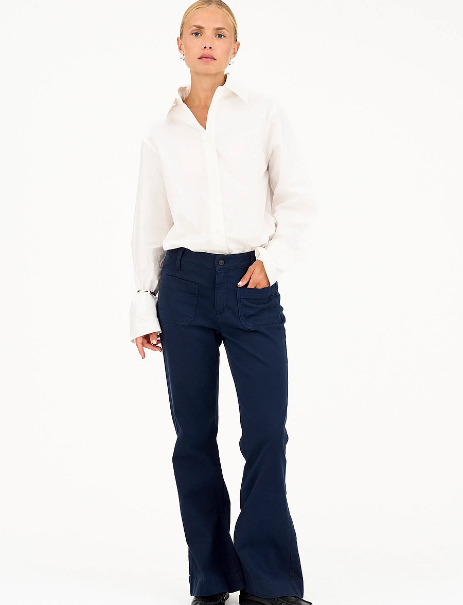 IVY Copenhagen - IVY-Ann Charlotte Jeans Wash Sava C - utsvängda jeans - twilight navy - 0