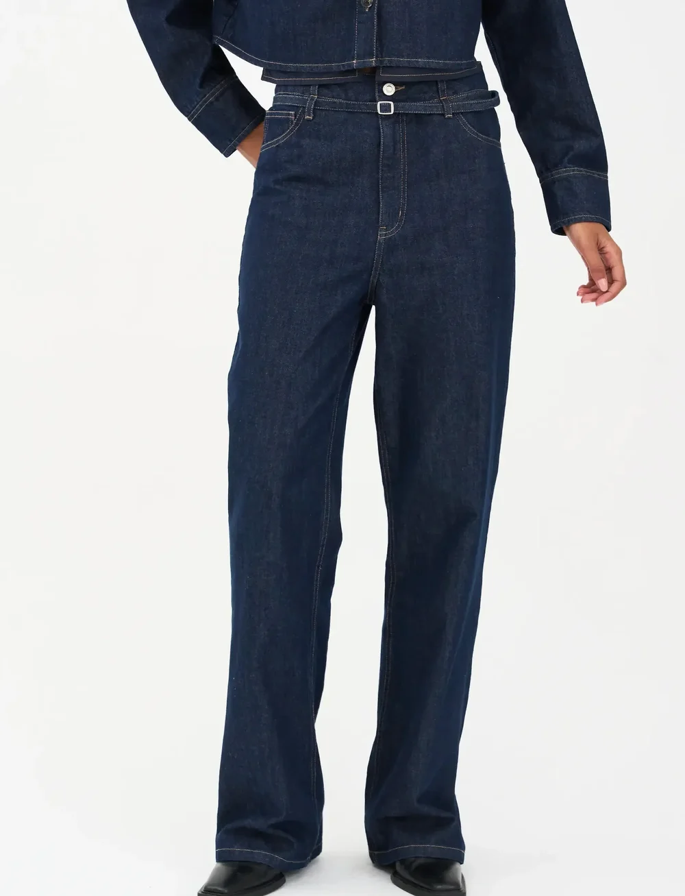 IVY Copenhagen - IVY-Brooke Belted Jeans Wash Manhat - vida jeans - rinse denim - 5