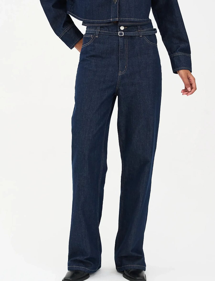 IVY Copenhagen - IVY-Brooke Belted Jeans Wash Manhat - wide leg jeans - rinse denim - 5