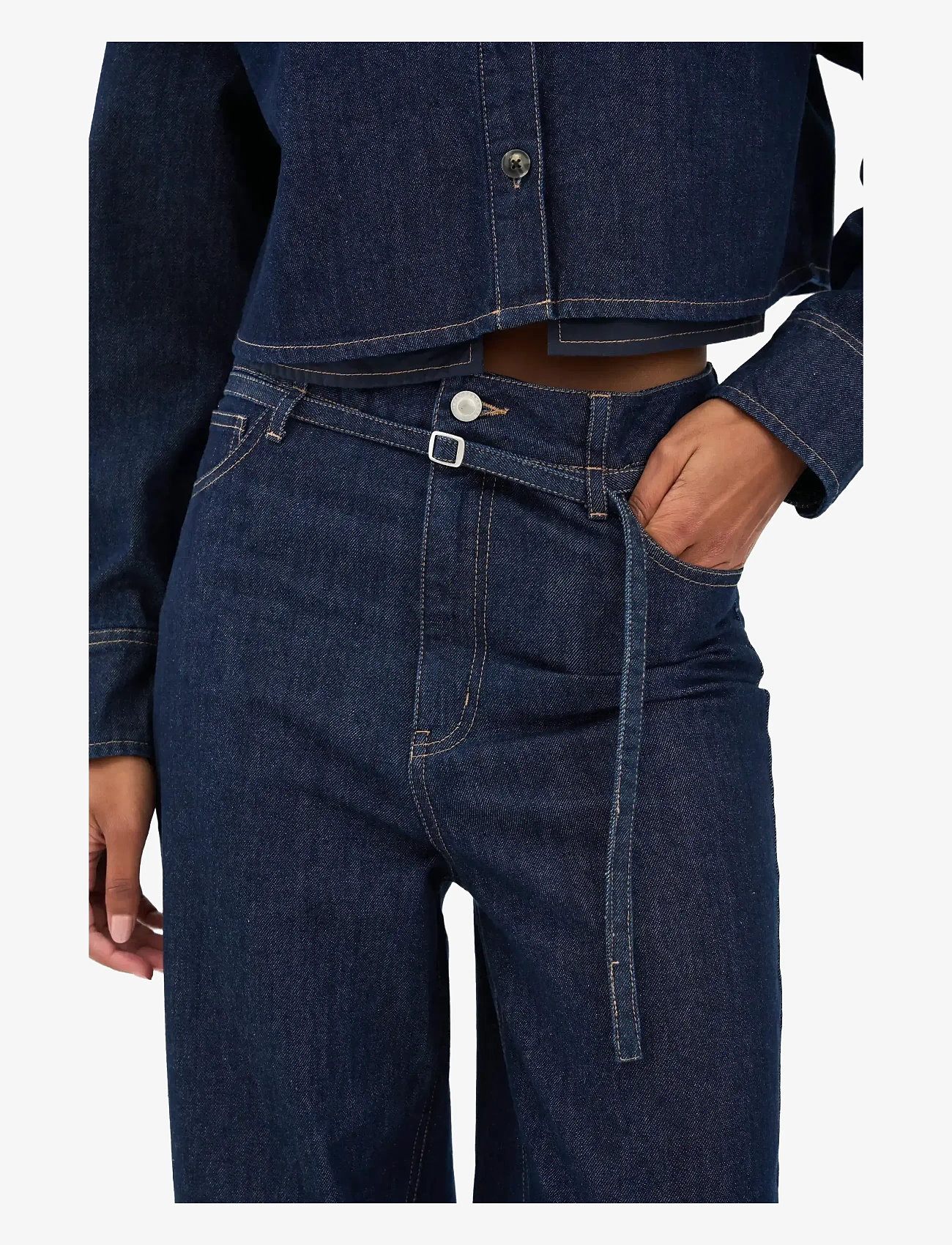 IVY Copenhagen - IVY-Brooke Belted Jeans Wash Manhat - vida jeans - rinse denim - 4