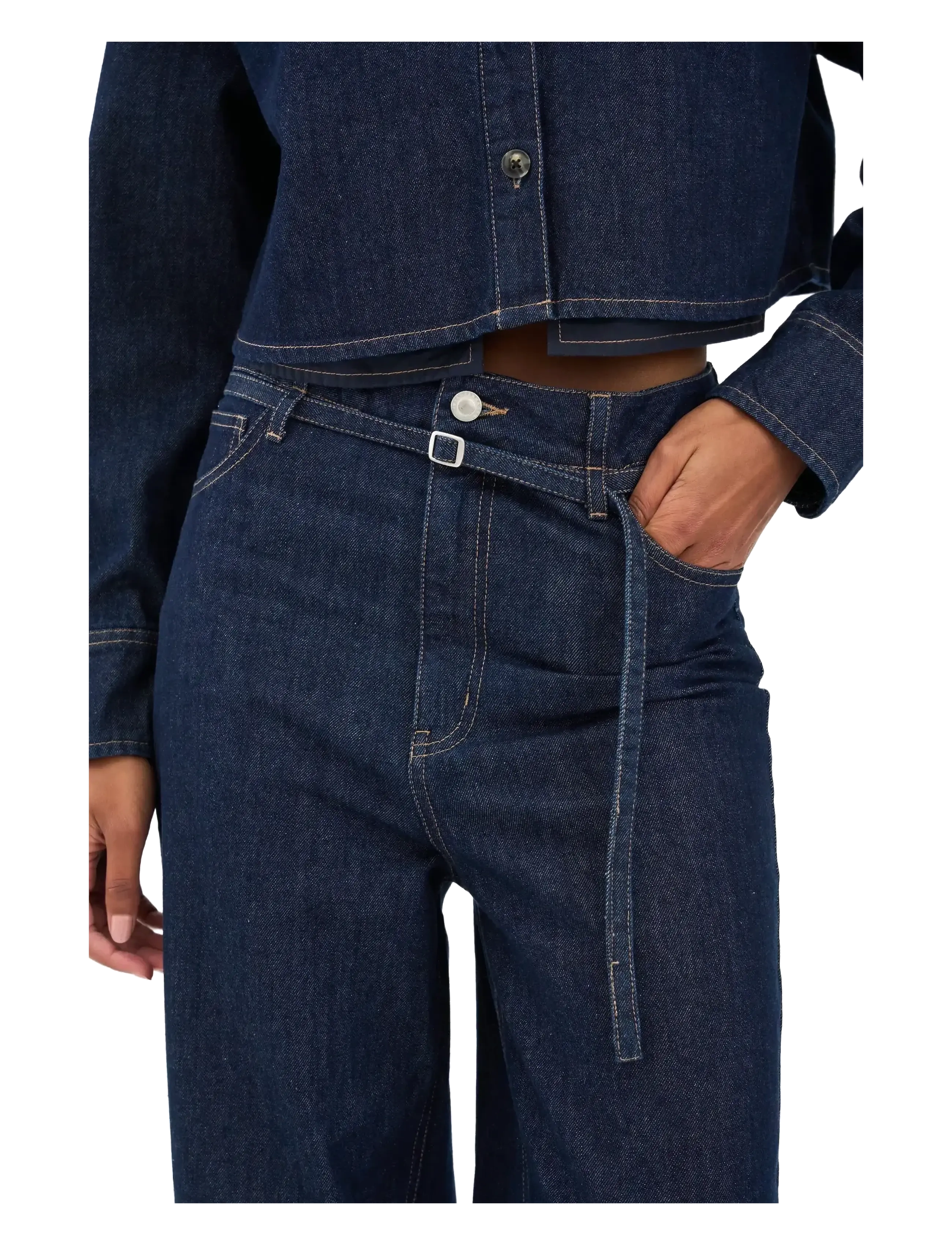 IVY Copenhagen - IVY-Brooke Belted Jeans Wash Manhat - brede jeans - rinse denim - 4