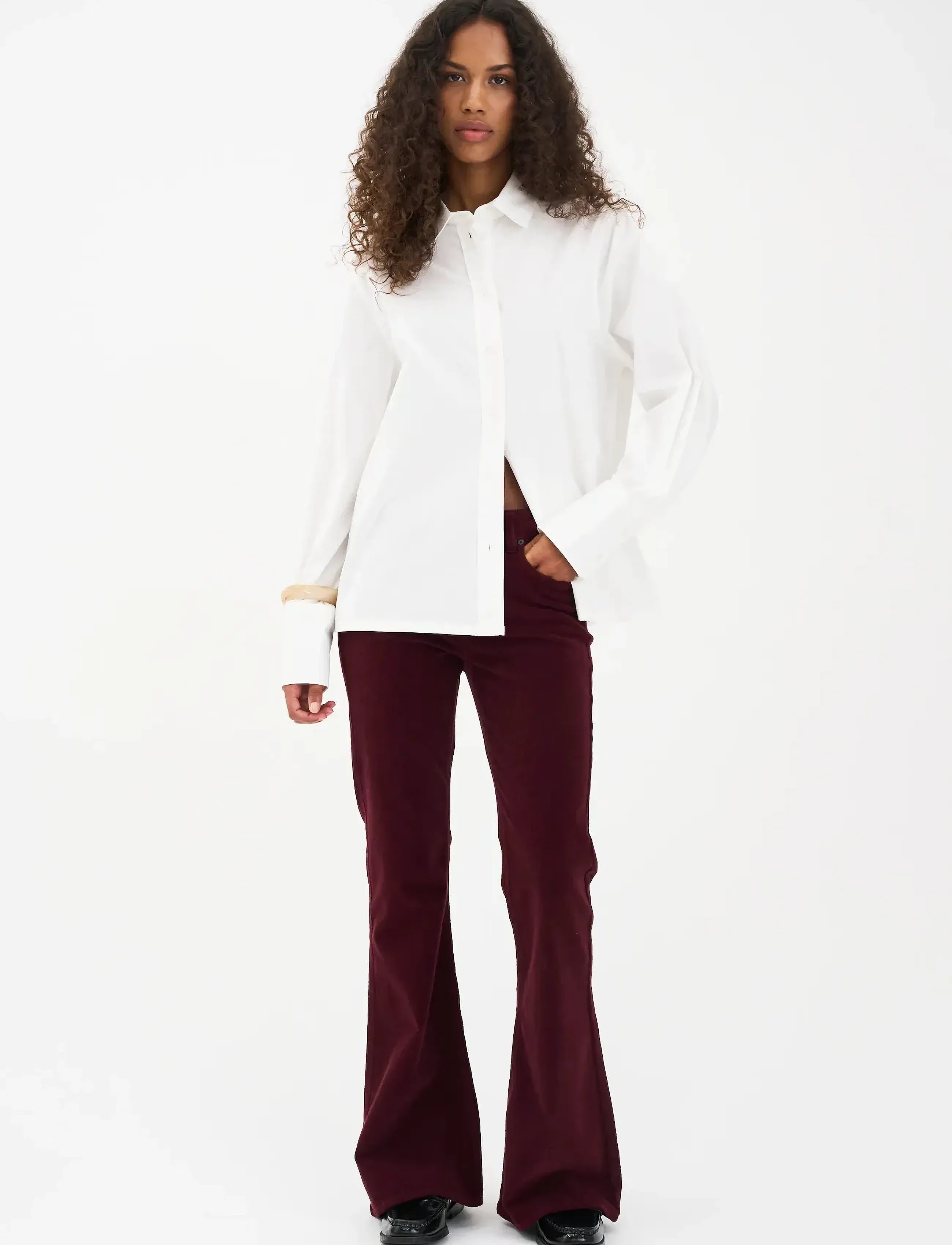 IVY Copenhagen IVY-Charlotte Jeans Cord. - Tøj - BURGUNDY / burgundy