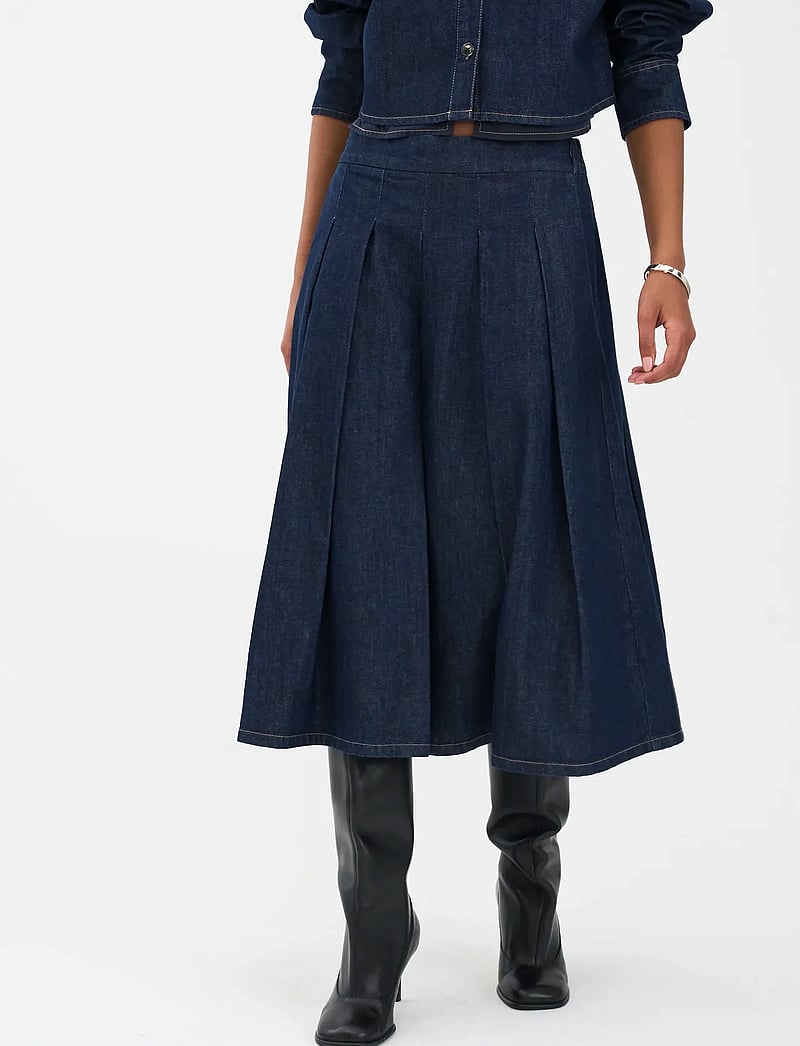 IVY Copenhagen - IVY-Morisette Solar Skirt Wash Manh - midi kjolar - rinse denim - 3