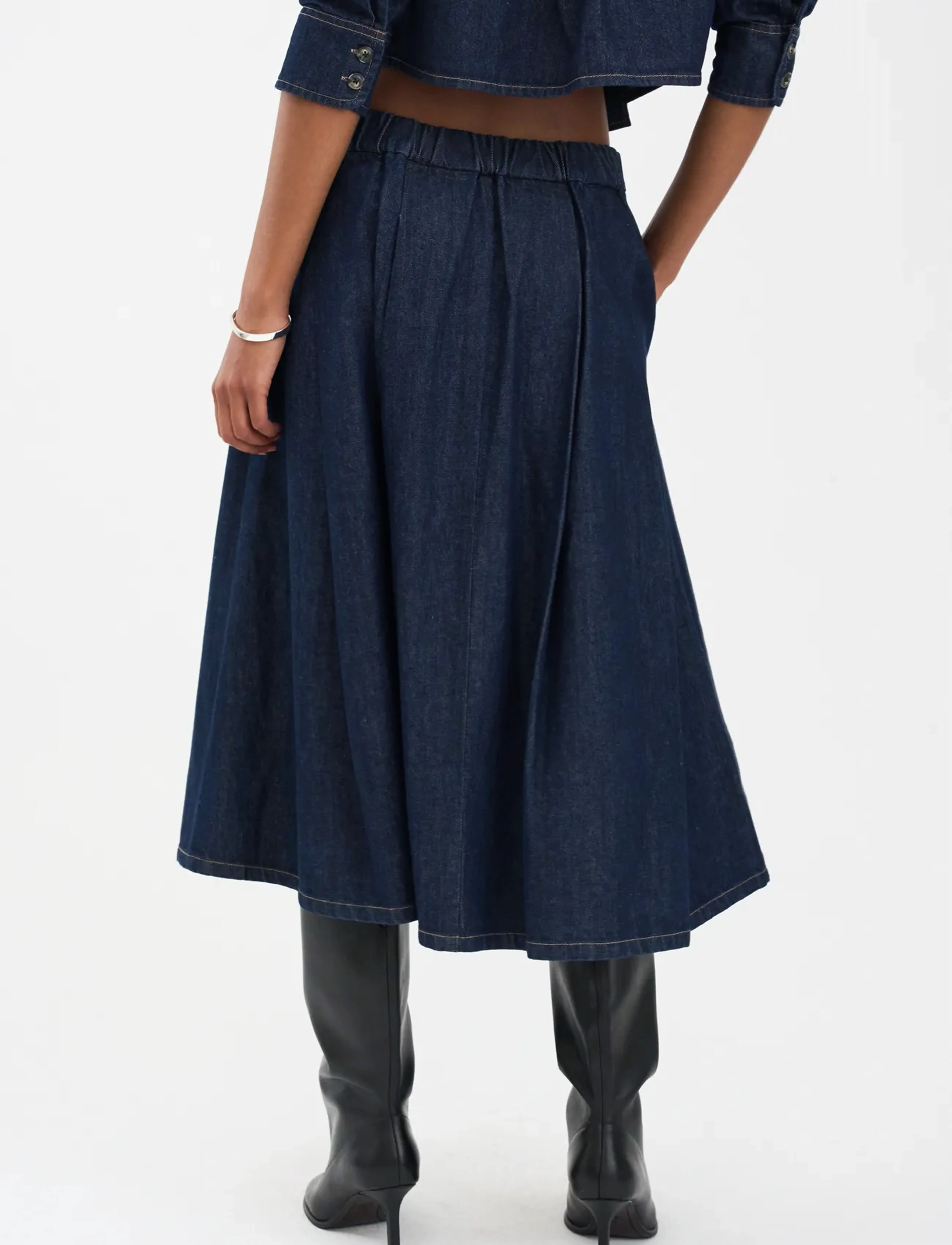 IVY Copenhagen - IVY-Morisette Solar Skirt Wash Manh - jupes midi - rinse denim - 4