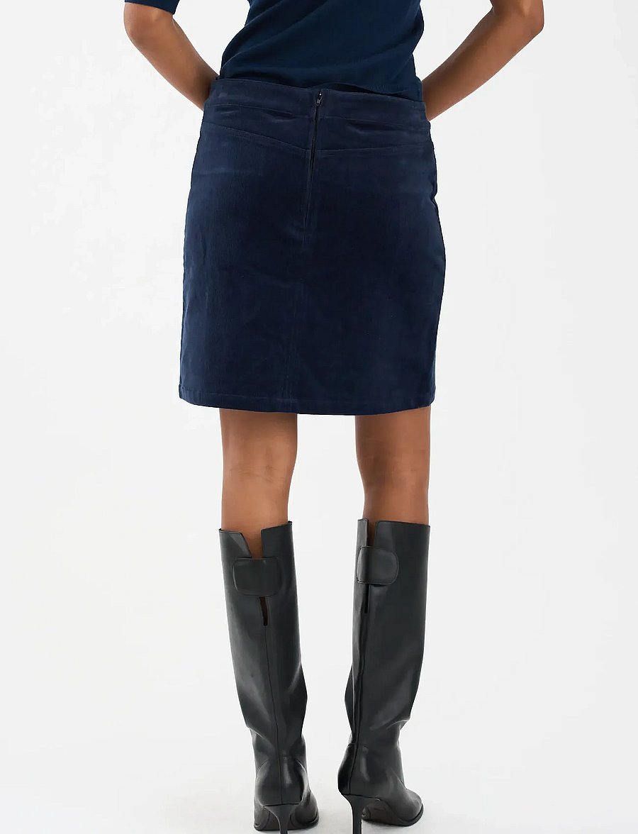 IVY Copenhagen - IVY-Sign Cord Mini Skirt - jupes crayon - deep navy blue - 4