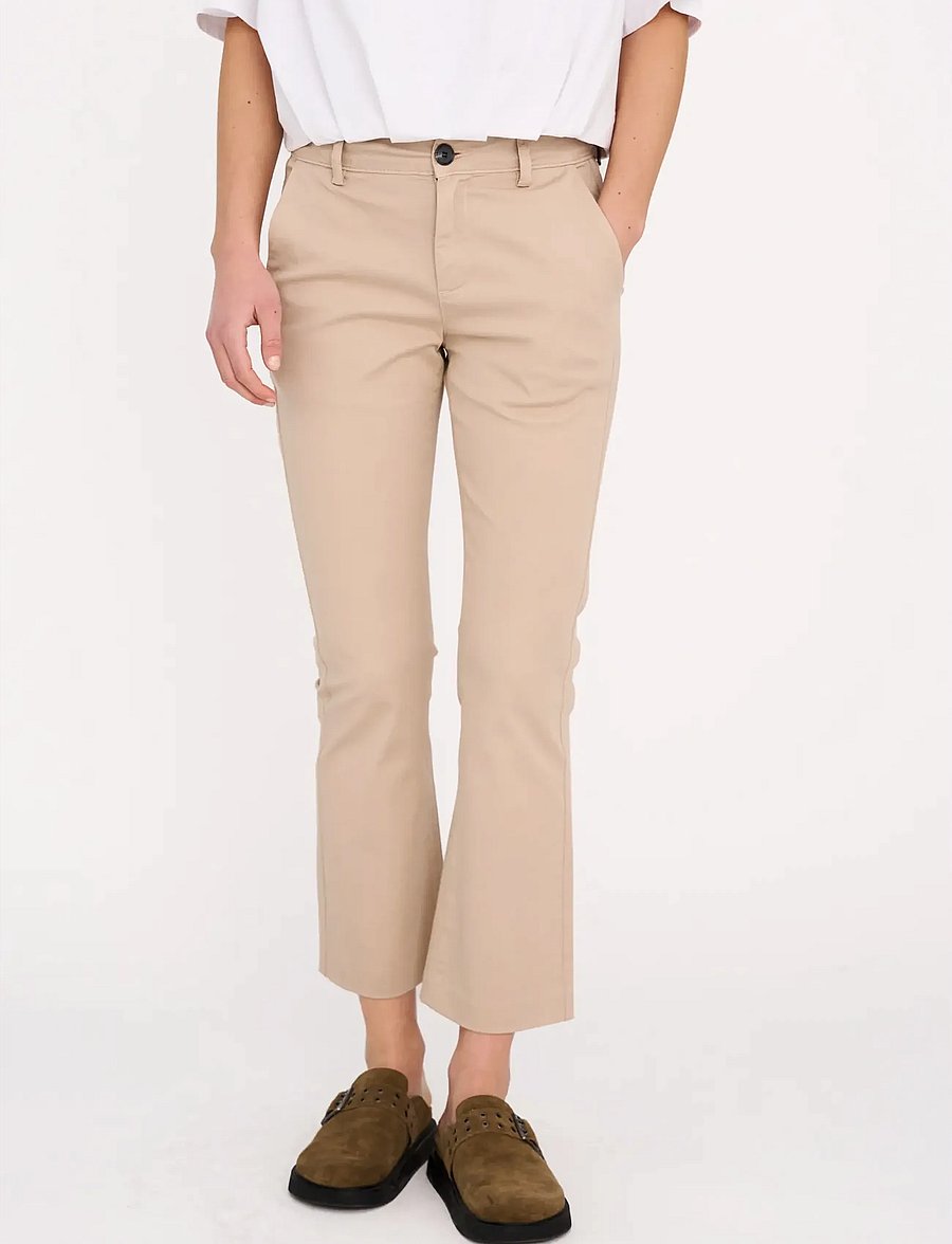 IVY Copenhagen - IVY-Karmey French Kick Flare - pantalons évasés - stone beige - 3
