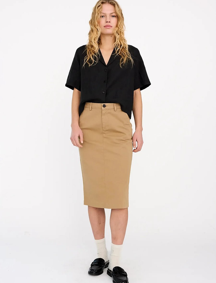 IVY Copenhagen - IVY-Karmey French Skirt - midi-röcke - dark desert - 0