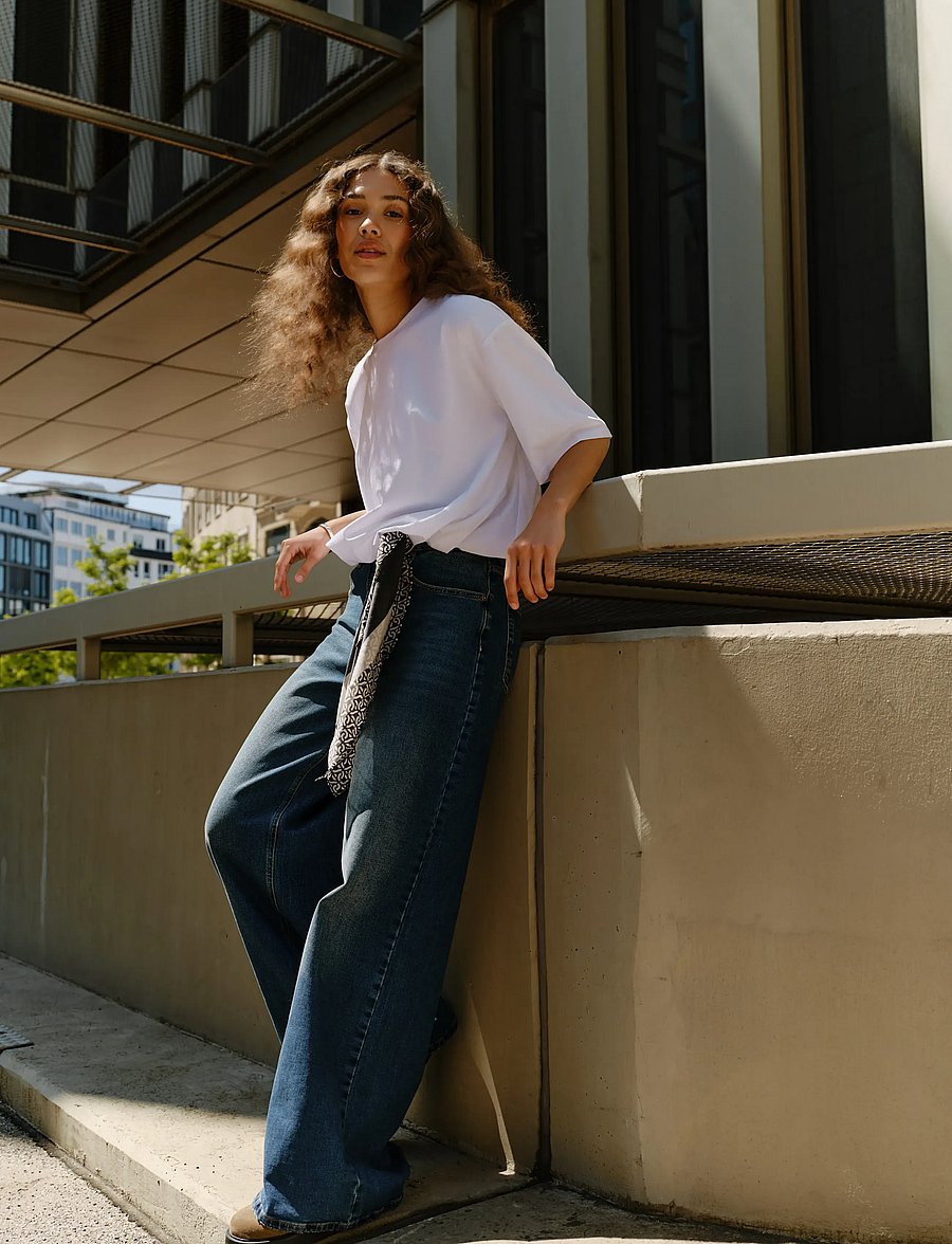 IVY Copenhagen - IVY-Alina Flare Wide Jeans Wash Add - pantalons larges - denim blue - 5