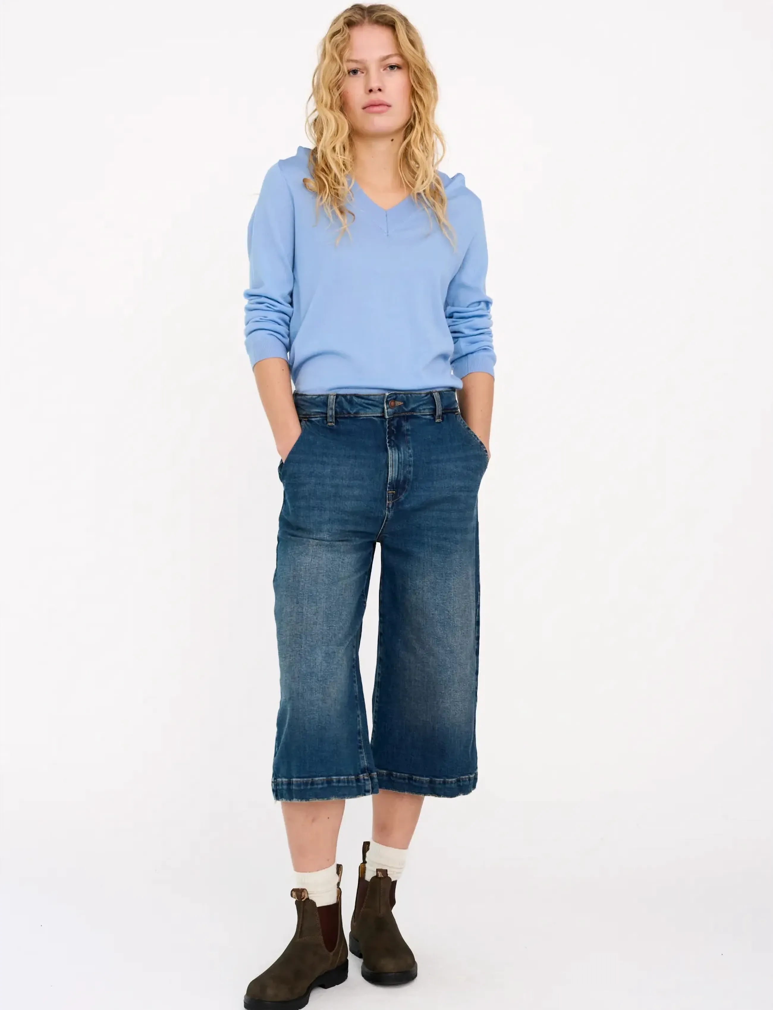 IVY Copenhagen IVY-Augusta French Culotte Wash Add - IVY Copenhagen - DENIM BLUE / navy