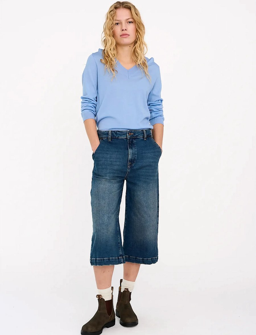 IVY Copenhagen - IVY-Augusta French Culotte Wash Add - jupes-culottes - denim blue - 0