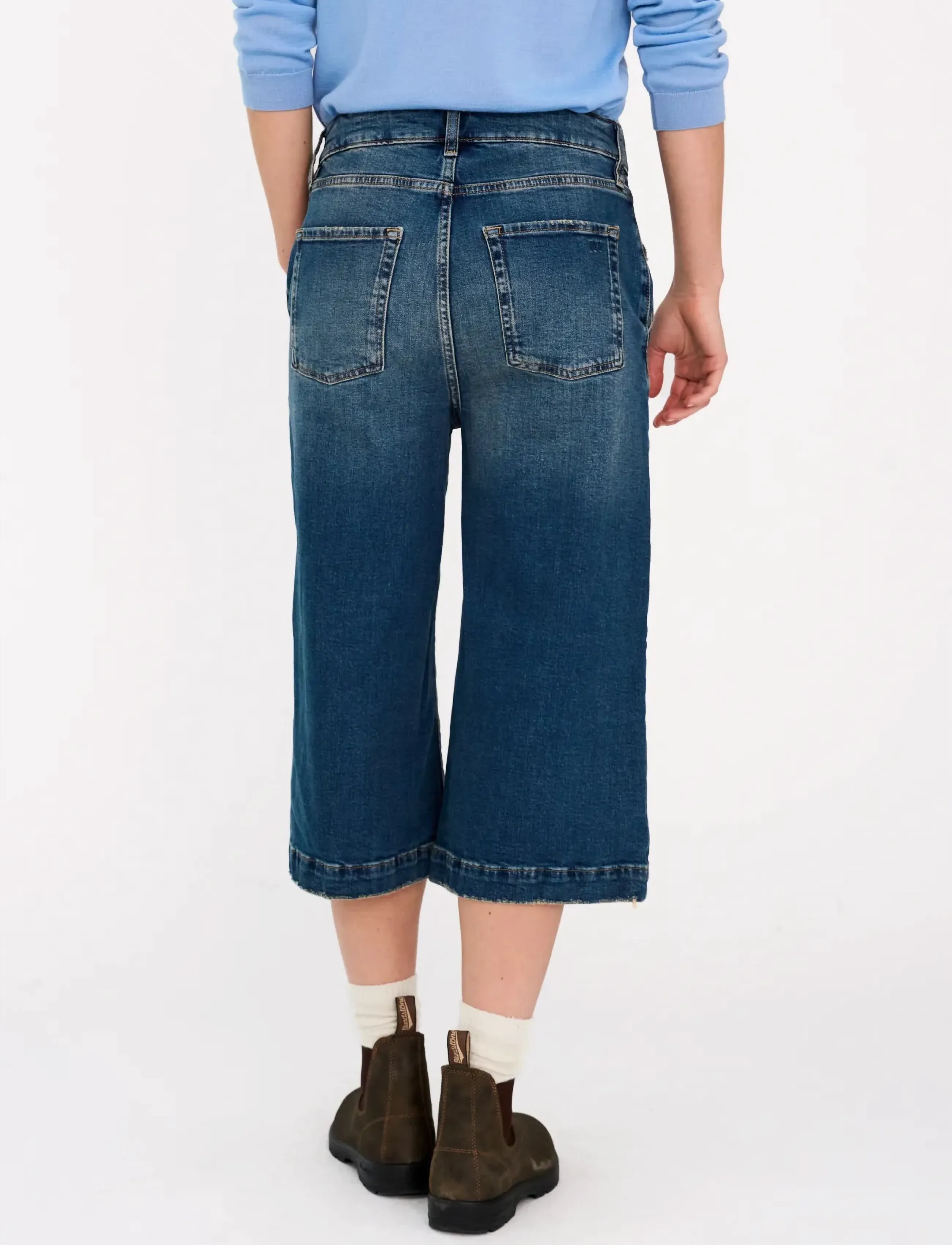 IVY Copenhagen - IVY-Augusta French Culotte Wash Add - jupes-culottes - denim blue - 4