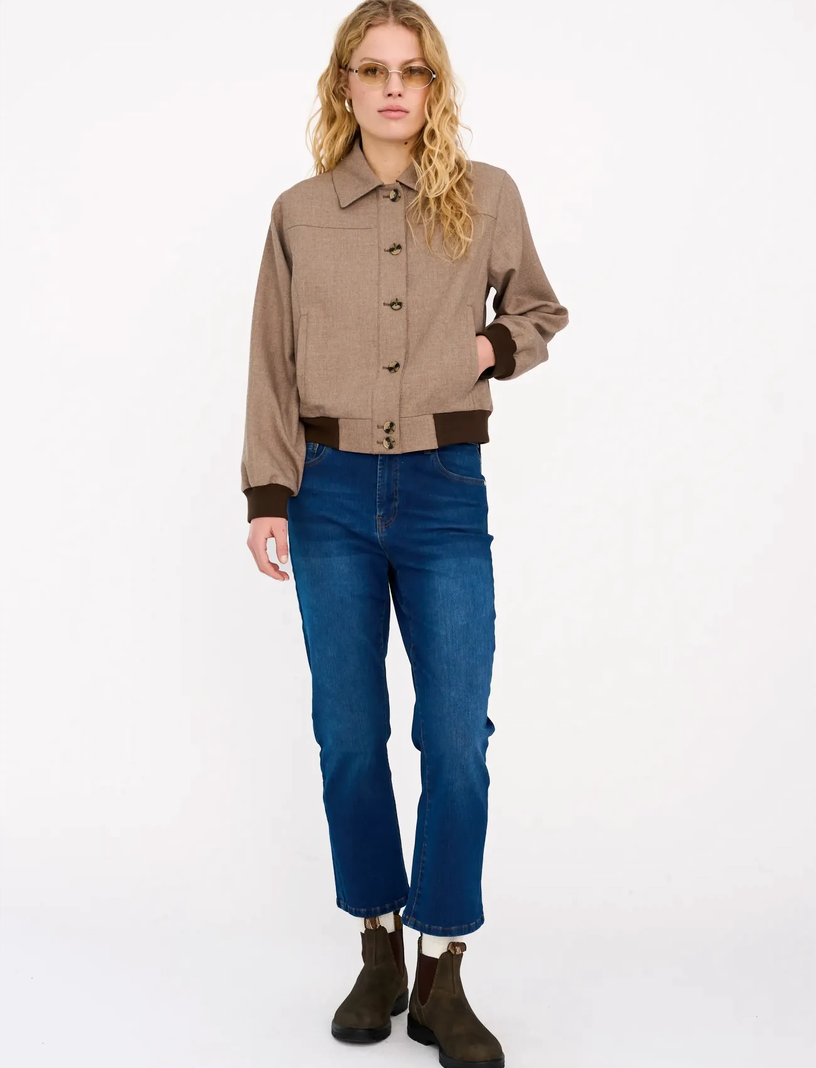 IVY Copenhagen IVY-Frida Cropped Jeans Wash Cayenn - Tøj - DENIM BLUE / navy