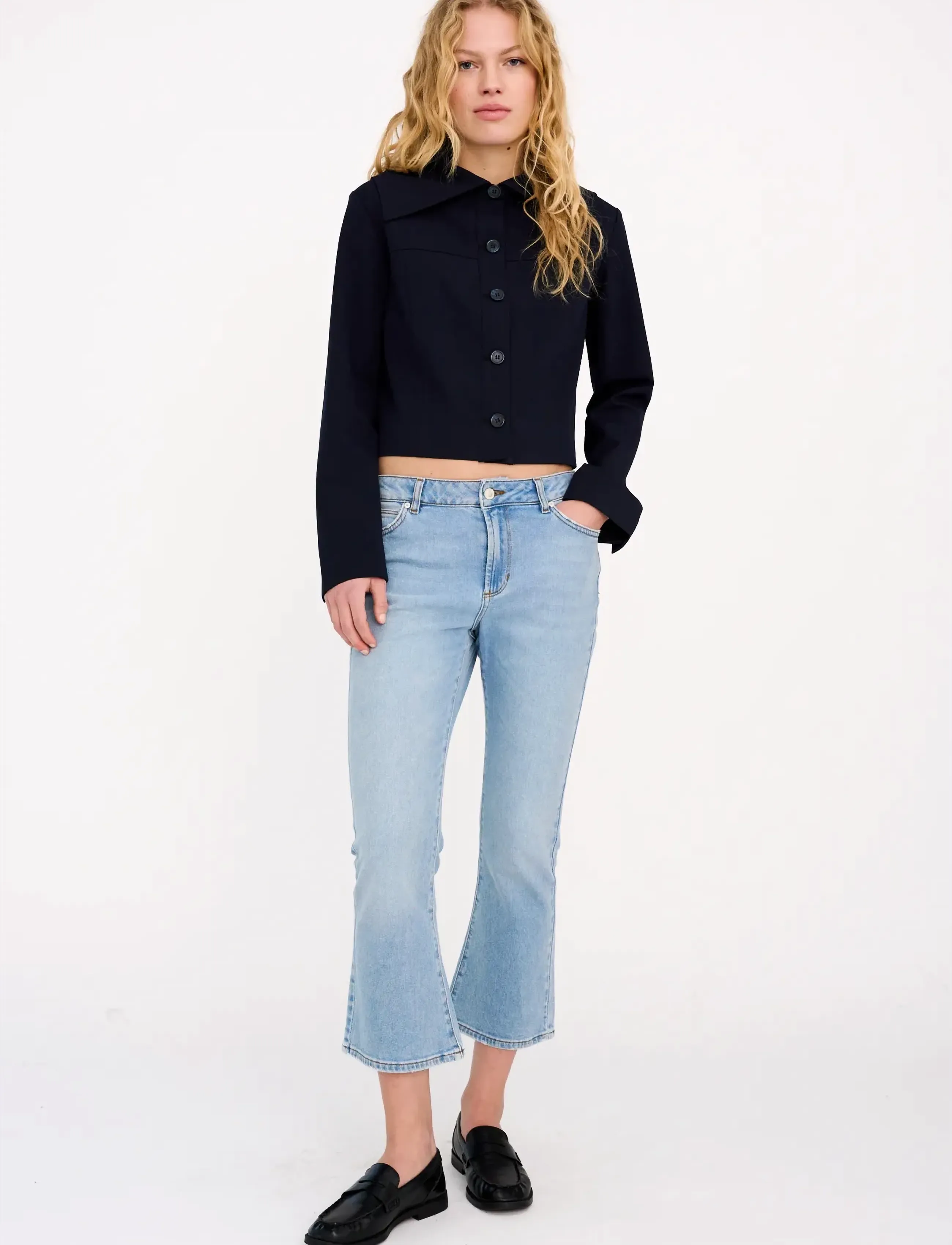 IVY Copenhagen IVY-Johanna Kick Flare Jeans Wash M - Transitional Layering - DENIM BLUE / blue