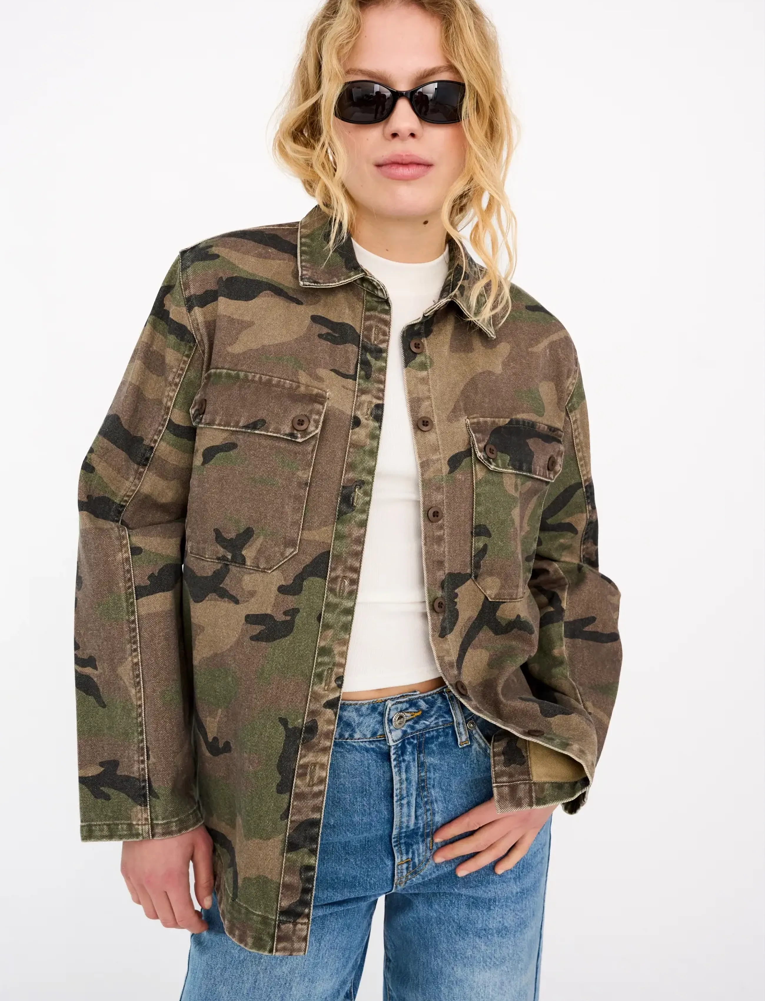 IVY Copenhagen IVY-Karmey Festival Jacket Wash Cam - Kläder - CAMOUFLAGE / green