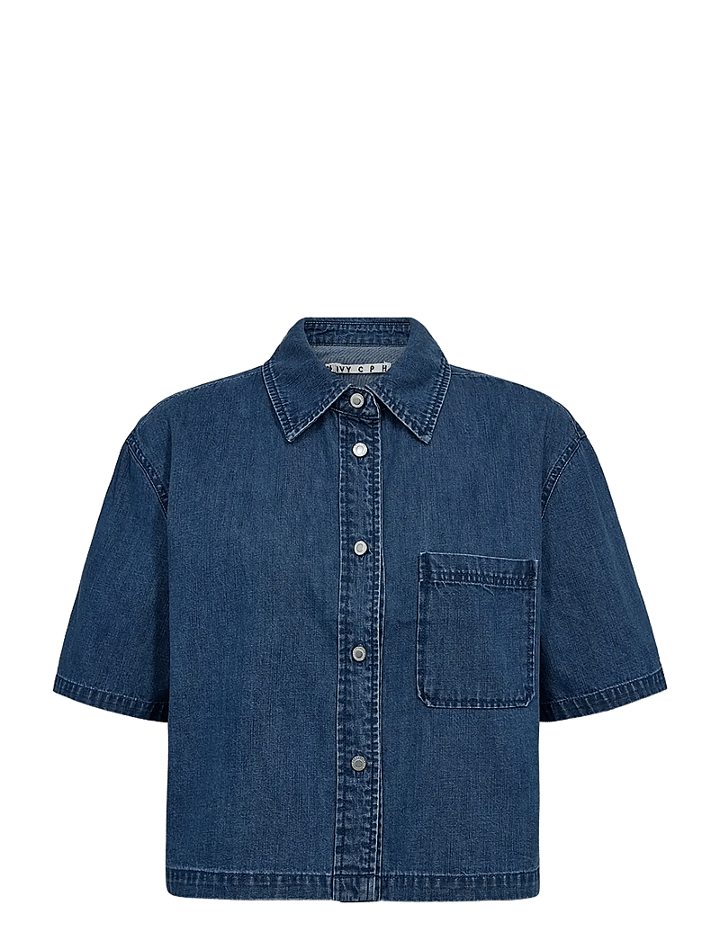 IVY Copenhagen - IVY-Malika Uta Oversize Shirt Mid B - mid blue denim - 1