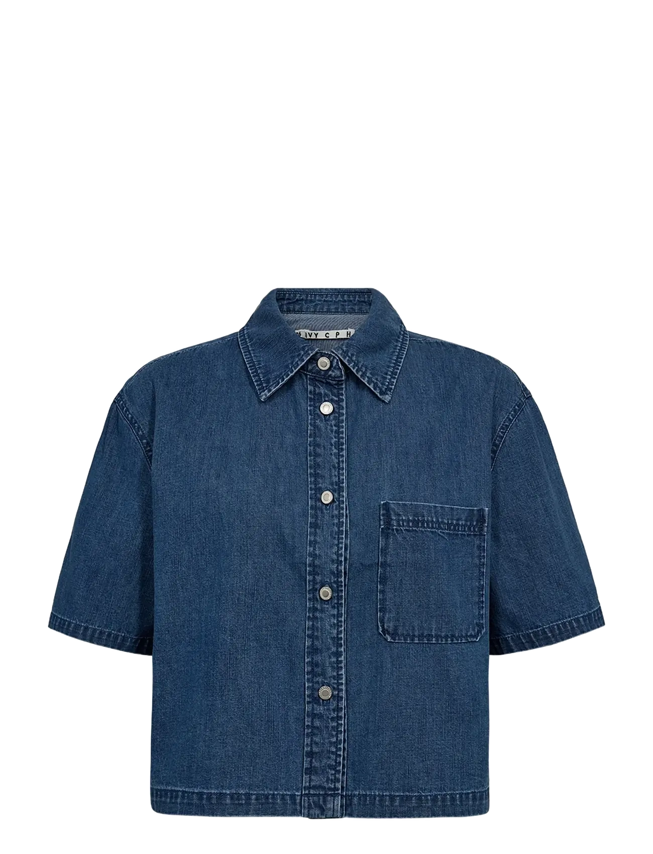 IVY Copenhagen IVY-Malika Uta Oversize Shirt Mid B - Kampagne - MID BLUE DENIM / navy