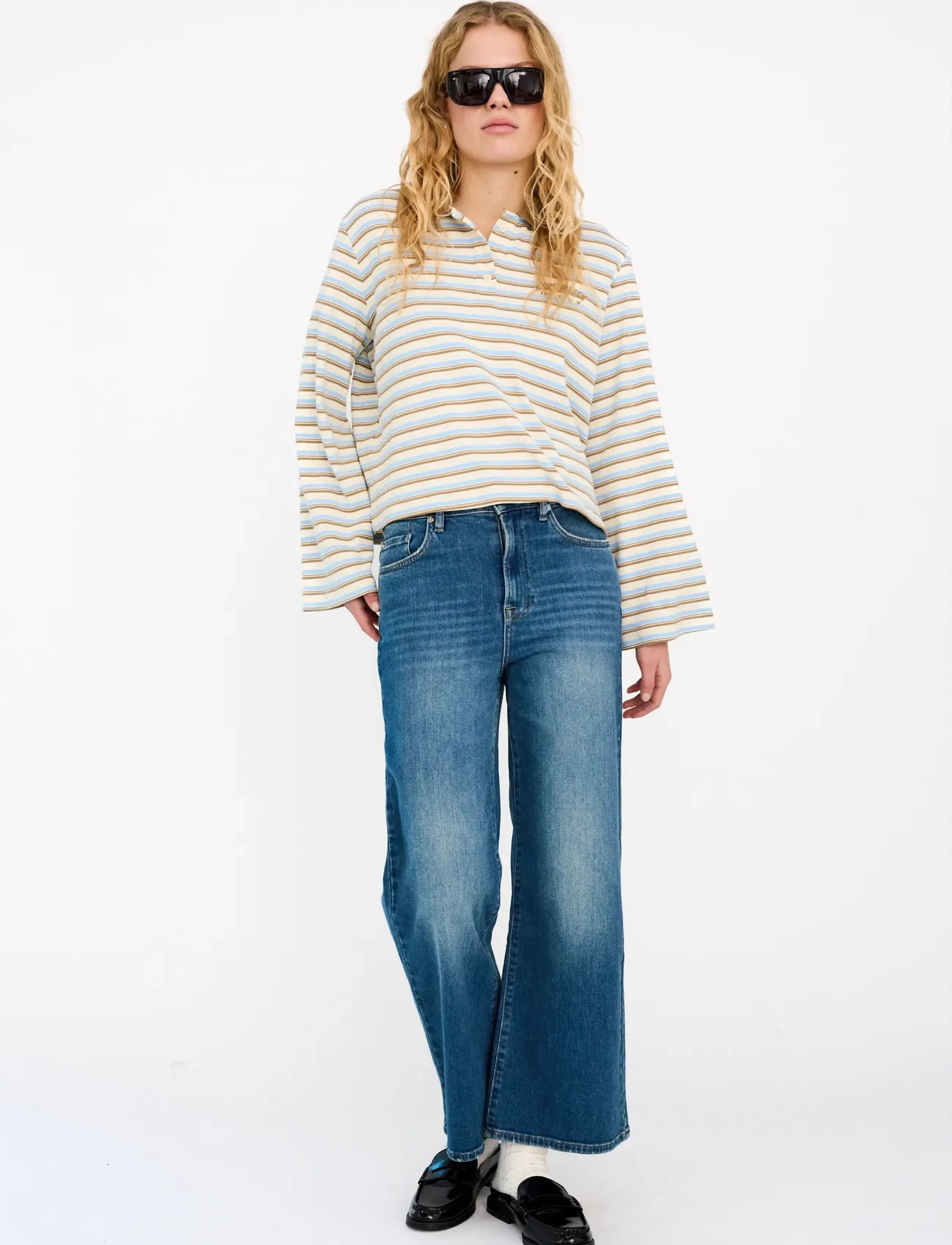 IVY Copenhagen IVY-Medina Cropped Jeans Wash Turin - Transitional Layering - DENIM BLUE / blue