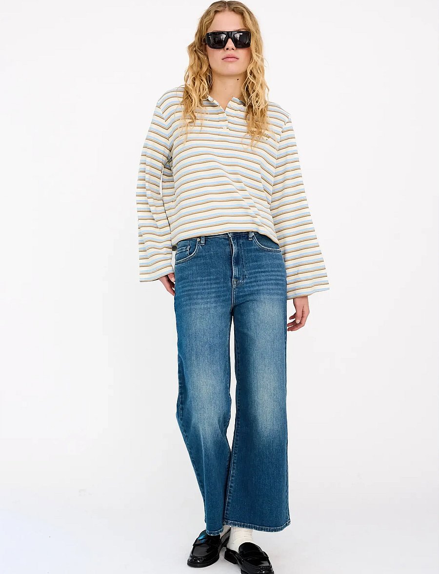 IVY Copenhagen - IVY-Medina Jeans Wash Turin - pantalons larges - denim blue - 0