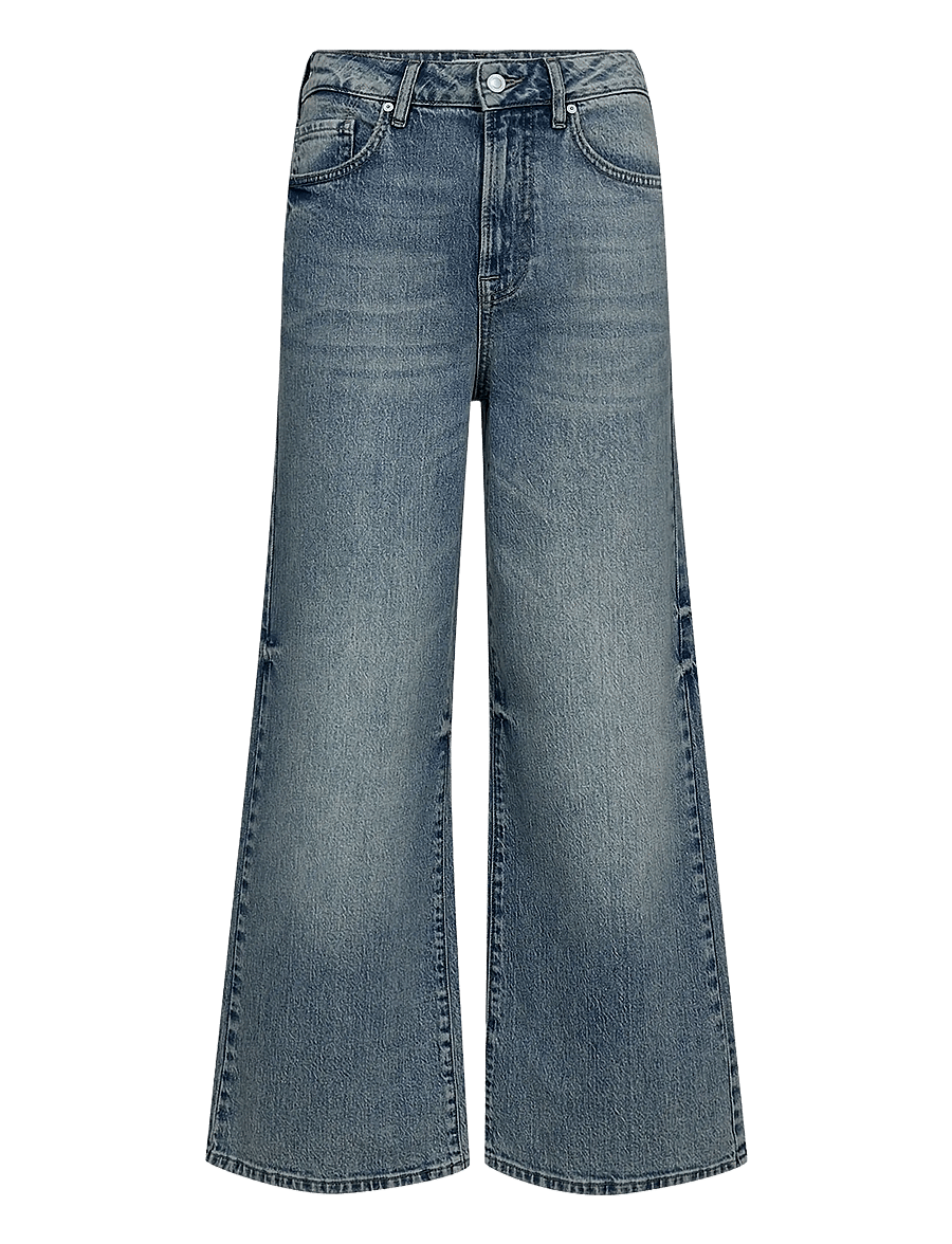 IVY Copenhagen - IVY-Medina Cropped Wash Lambeth - pantalons larges - denim blue - 1