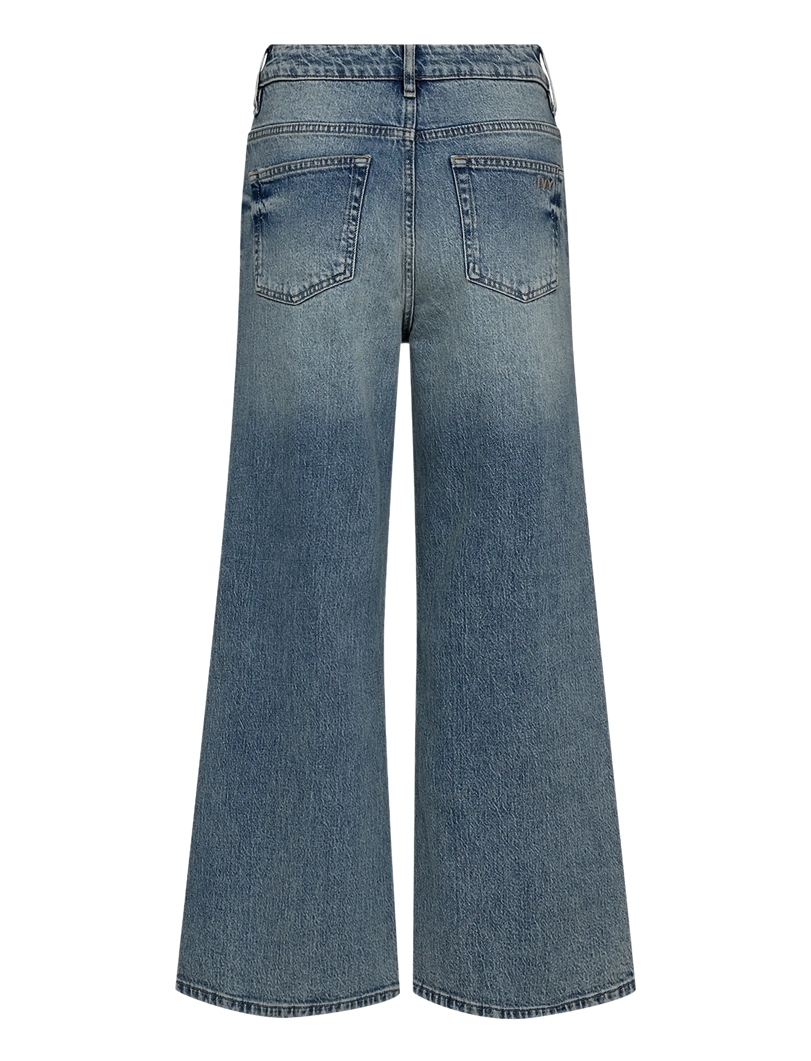 IVY Copenhagen - IVY-Medina Cropped Wash Lambeth - pantalons larges - denim blue - 2