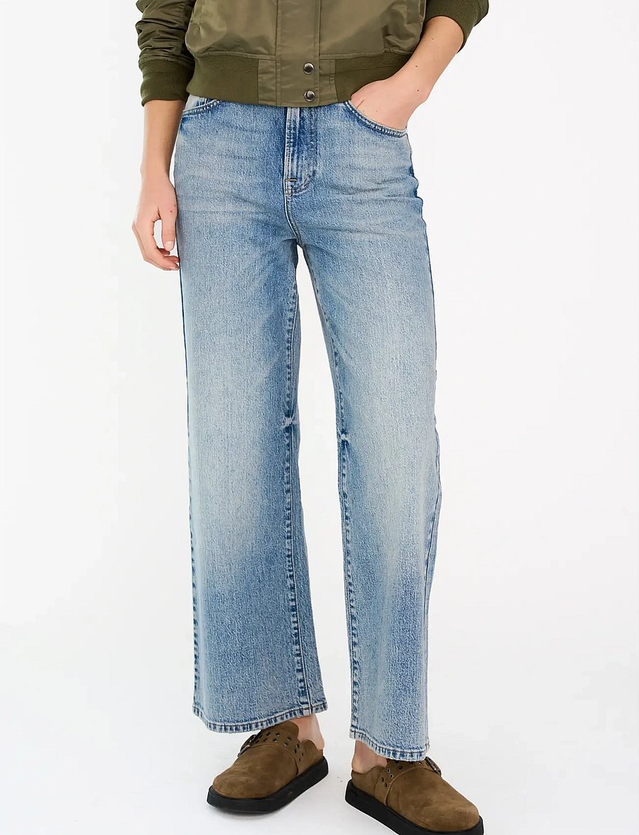 IVY Copenhagen - IVY-Medina Cropped Wash Lambeth - pantalons larges - denim blue - 3