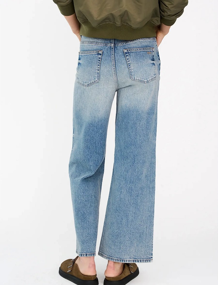 IVY Copenhagen - IVY-Medina Cropped Wash Lambeth - pantalons larges - denim blue - 4