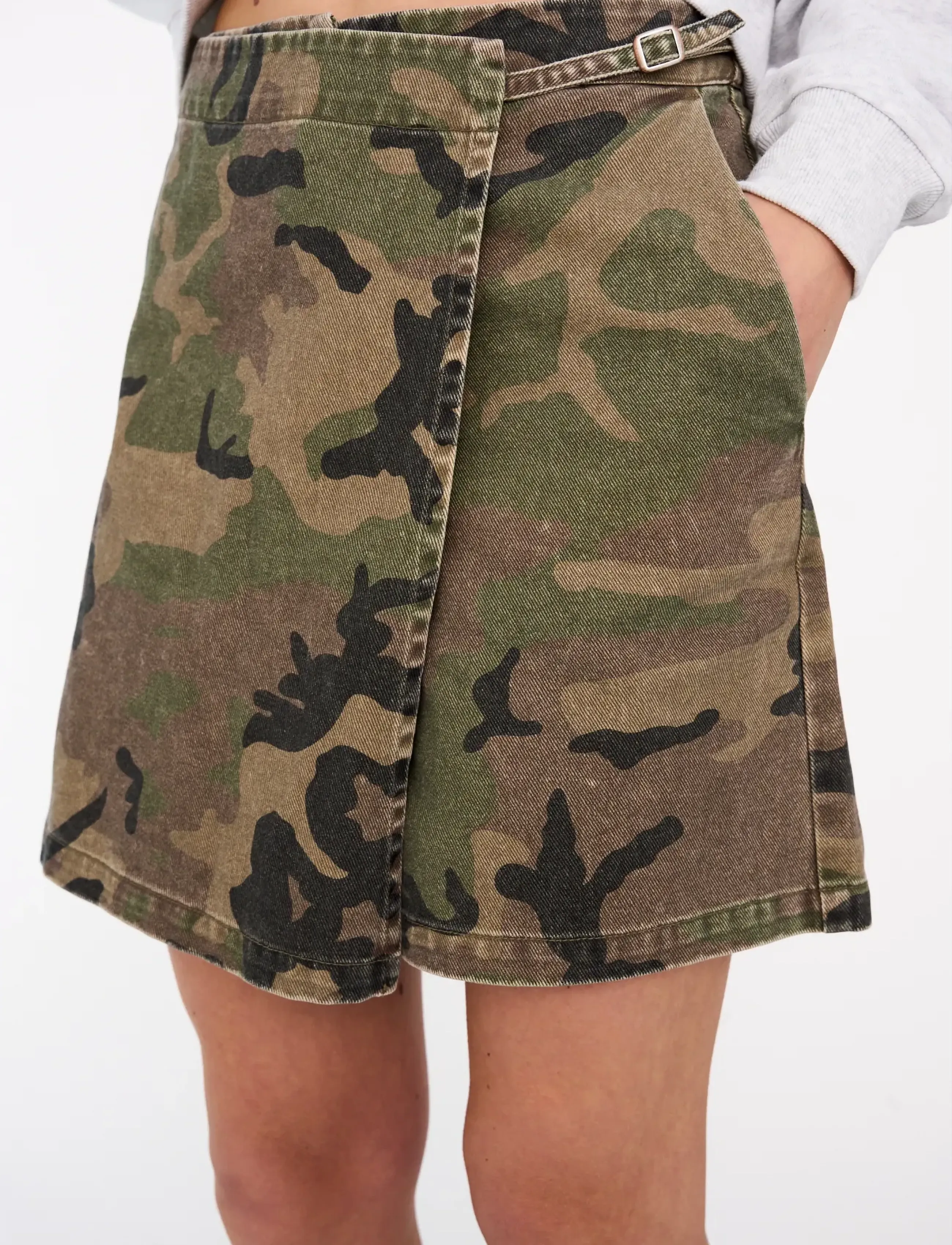 IVY Copenhagen - IVY-Paula Skirt Shorts Wash Camoufl - jupes portefeuille - camouflage - 5