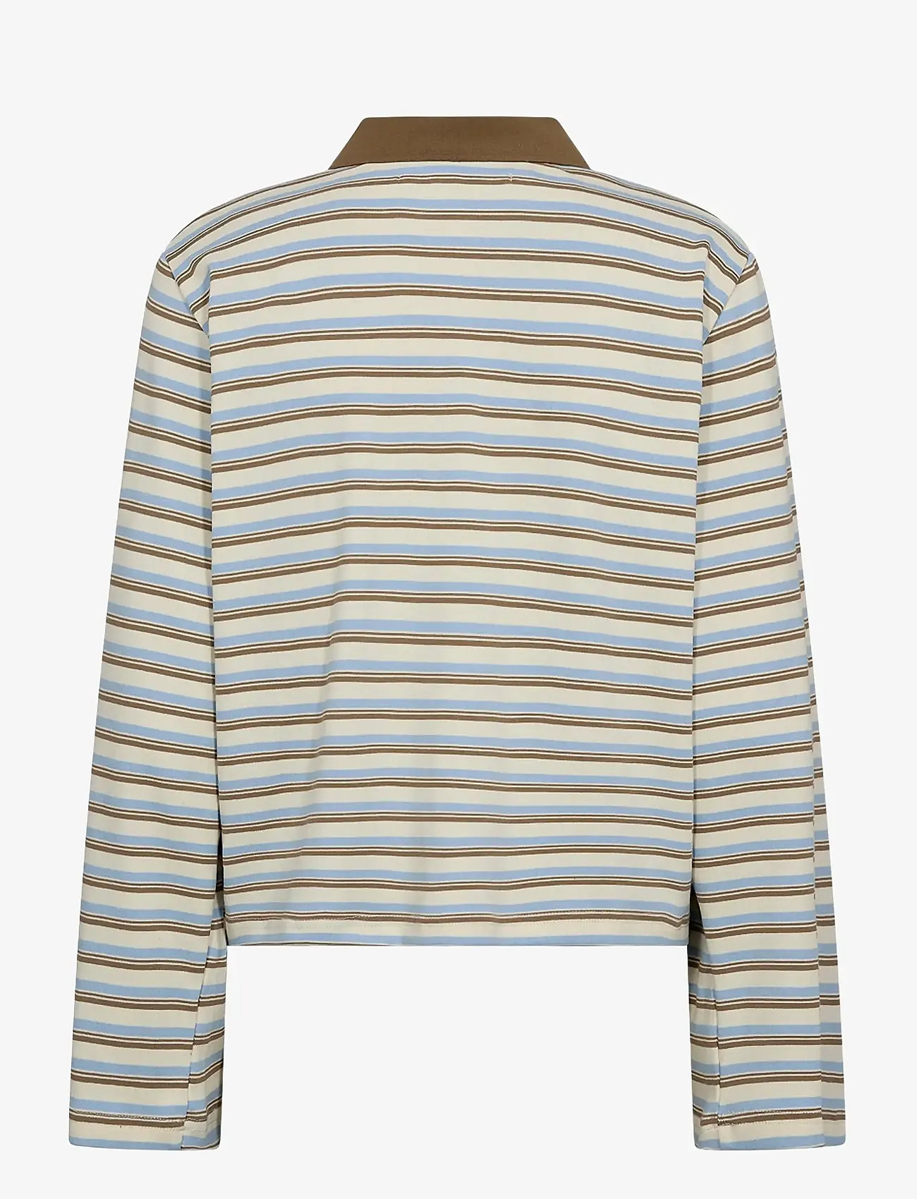 IVY Copenhagen - IVY-Stix LS Polo - polosärgid - ecru w. camel/pale blue stripes - 2