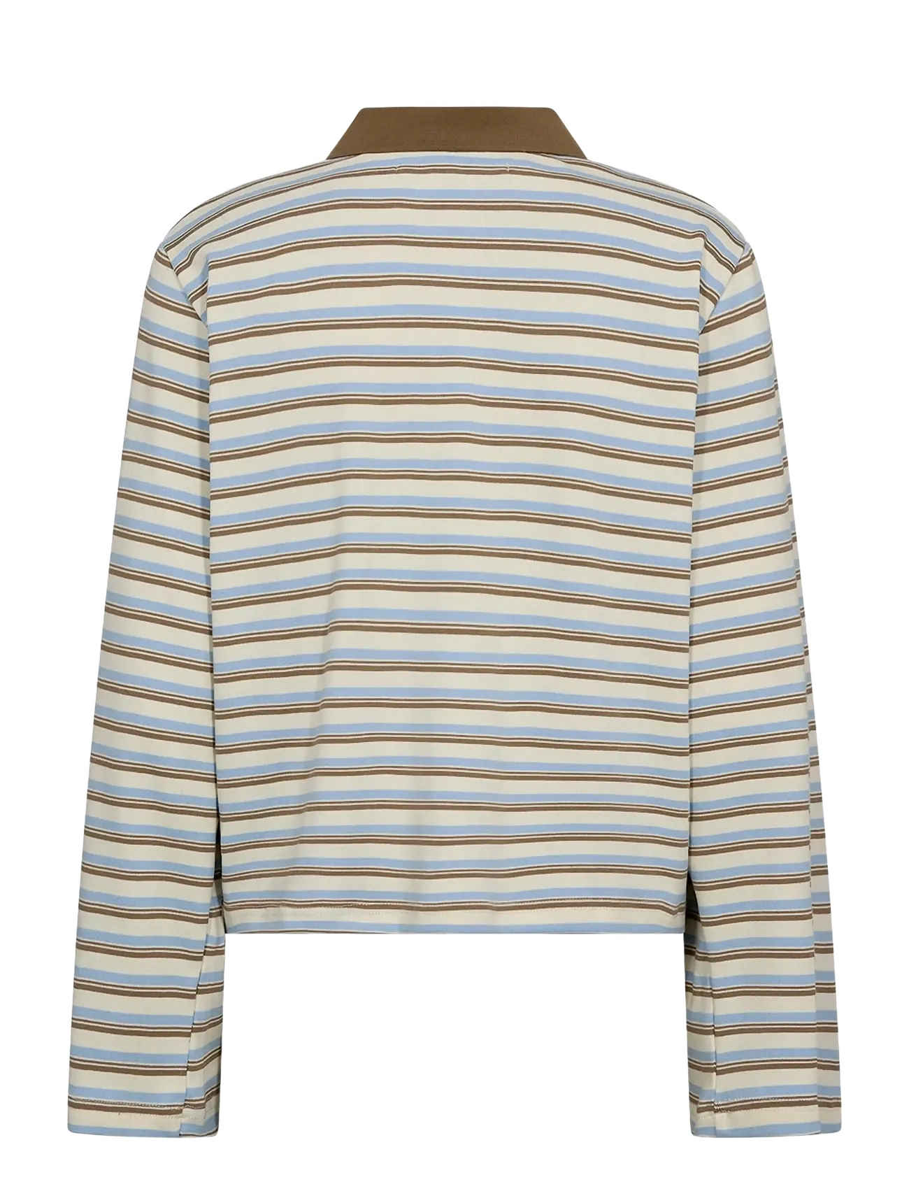 IVY Copenhagen - IVY-Stix LS Polo - poloer - ecru w. camel/pale blue stripes - 2