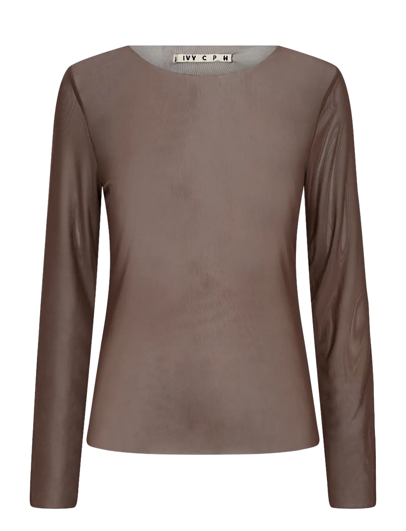 IVY Copenhagen IVY-Toulle LS Top - Festtøj - DARK BROWN / brown