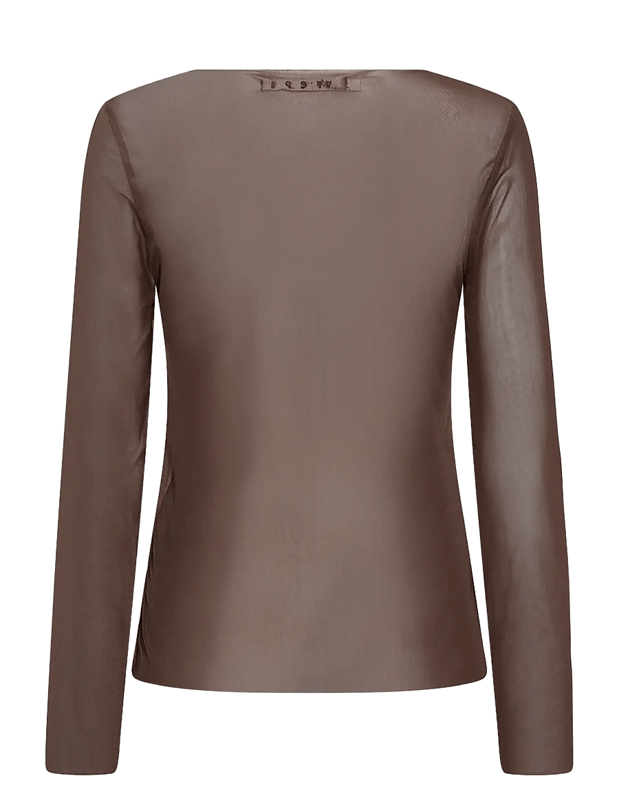 IVY Copenhagen - IVY-Toulle LS Top - t-shirts met lange mouwen - dark brown - 2