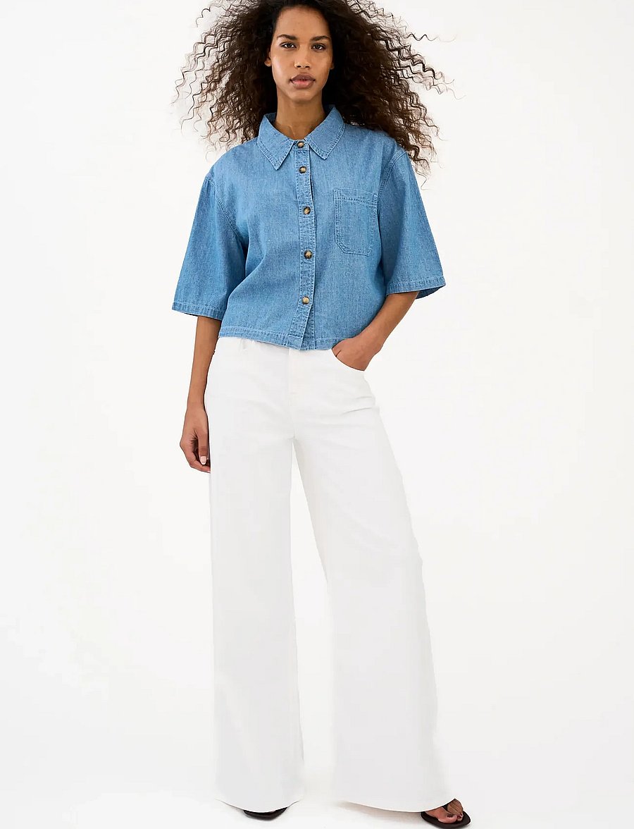 IVY Copenhagen - IVY-Alina Jeans Wash Optical White - pantalons larges - optical white - 0