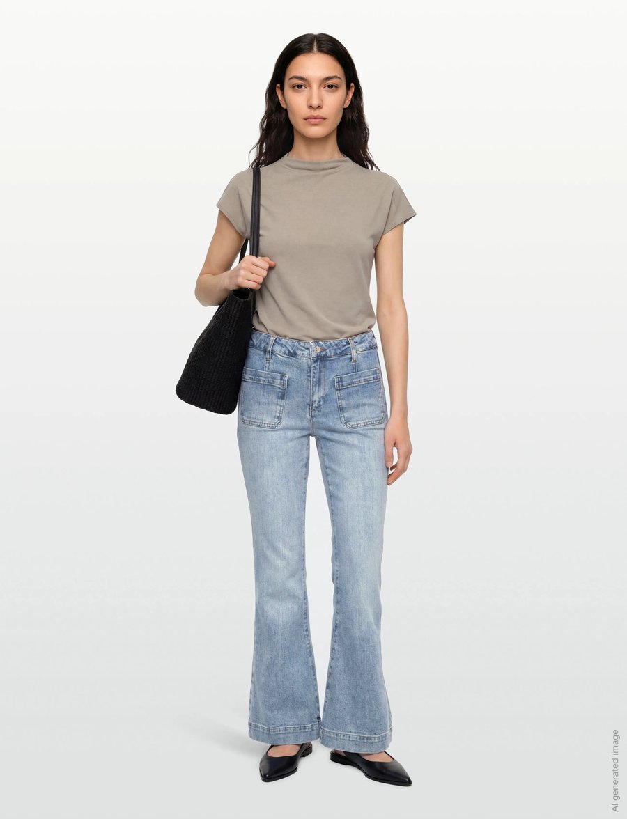 IVY Copenhagen - IVY-Ann Charlotte Jeans Wash Cadiz - jeans évasés - denim blue - 0