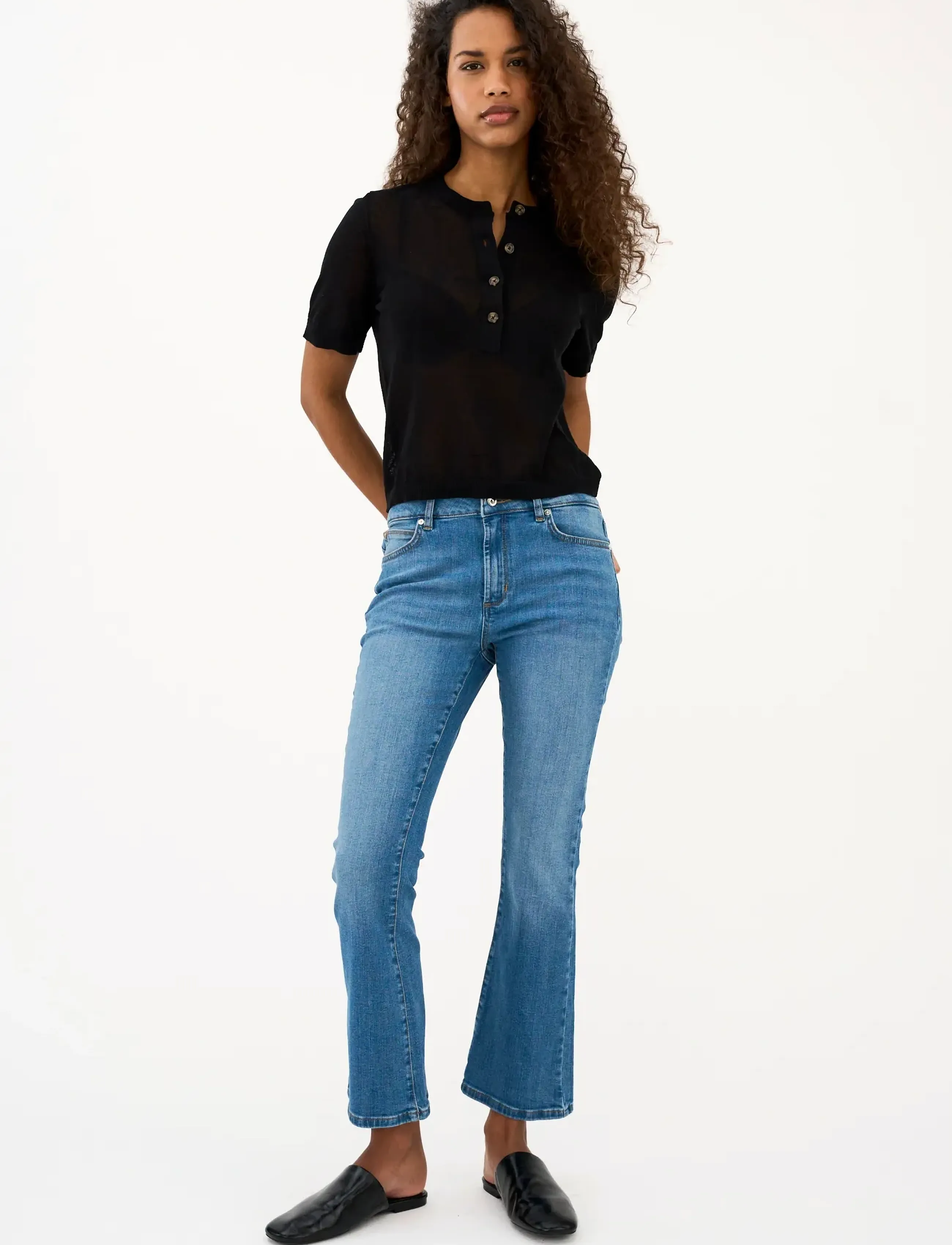 IVY Copenhagen IVY-Johanna Kick Flare Jeans Wash I - Flared jeans - DENIM BLUE / blue
