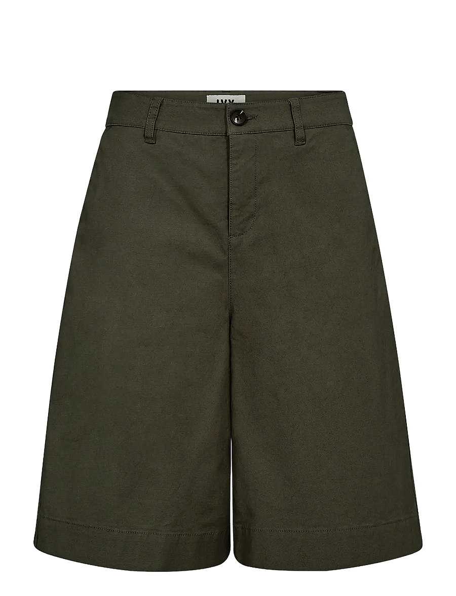 IVY Copenhagen - IVY-Katee Wide Shorts - chino shorts - olive - 1