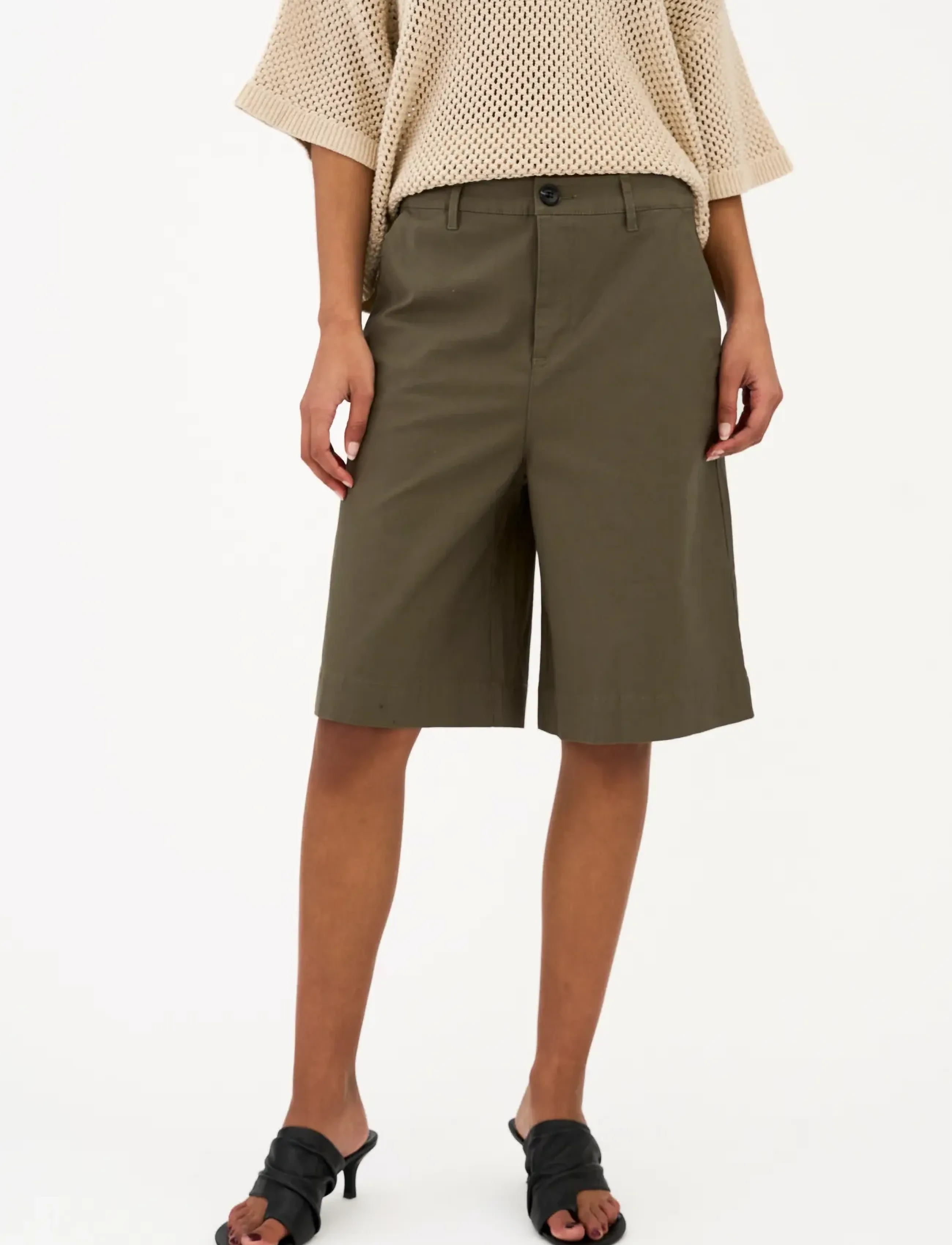 IVY Copenhagen - IVY-Katee Wide Shorts - chino shorts - olive - 3