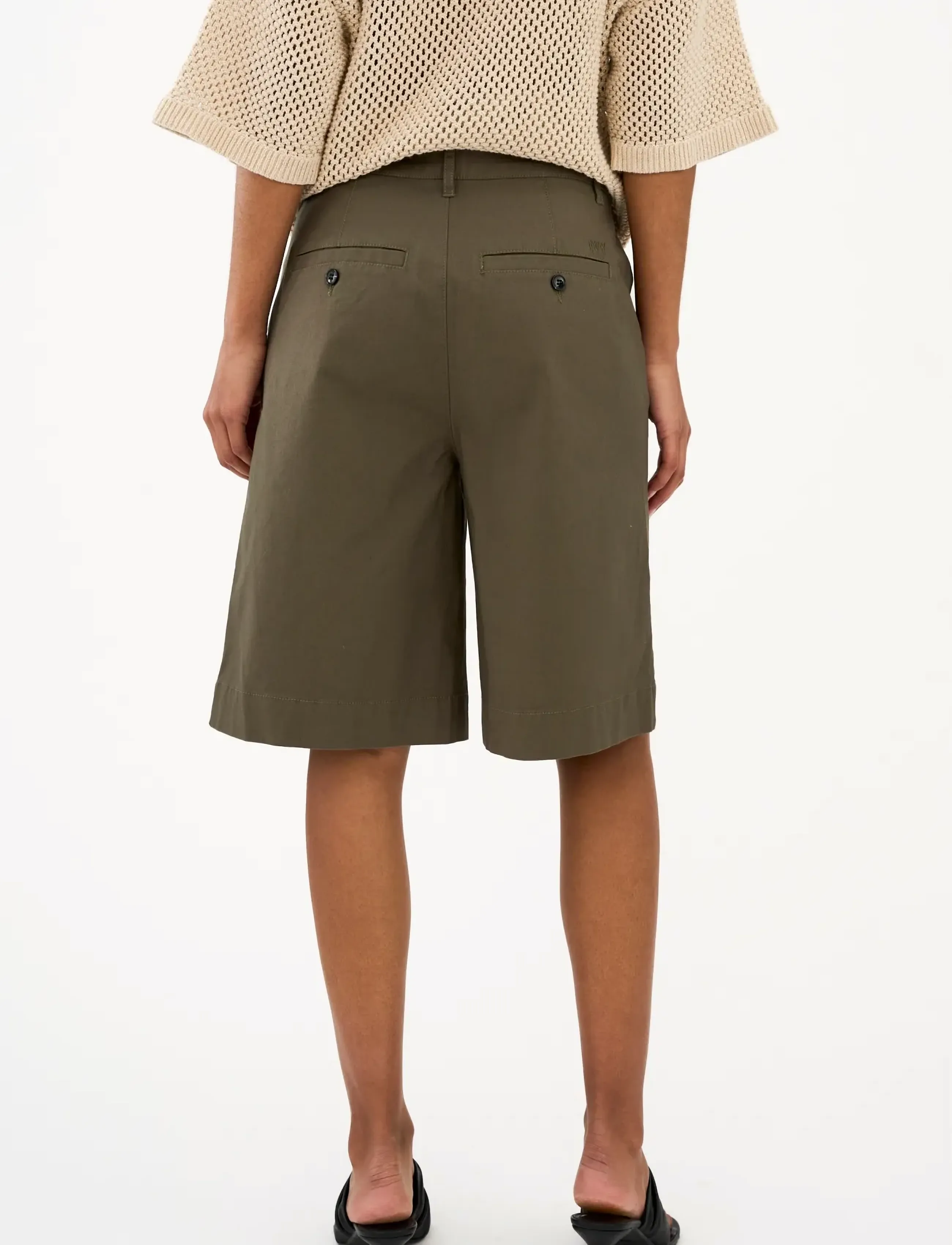 IVY Copenhagen - IVY-Katee Wide Shorts - chino shorts - olive - 4