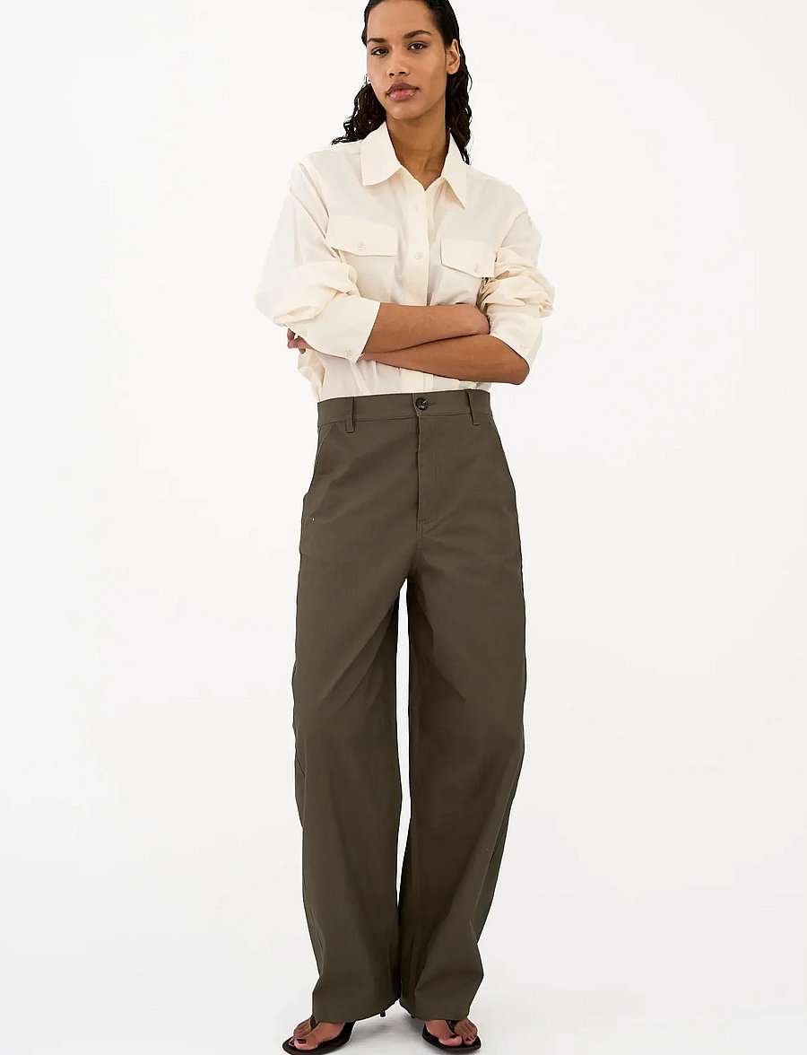 IVY Copenhagen - IVY-Katee Barrel Pant - barrel-bukser - olive - 0