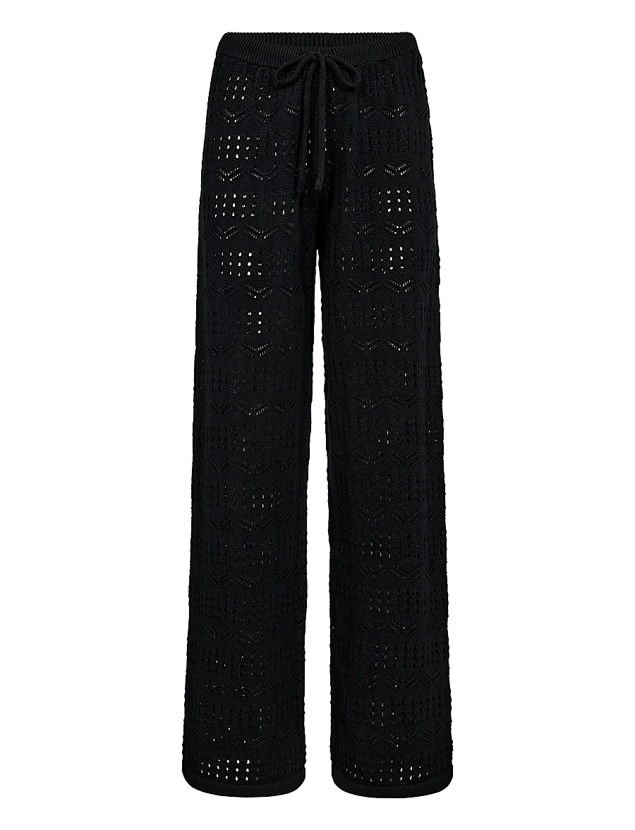 IVY Copenhagen - IVY-Breeze Crochet Pant - pantalons droits - black - 1