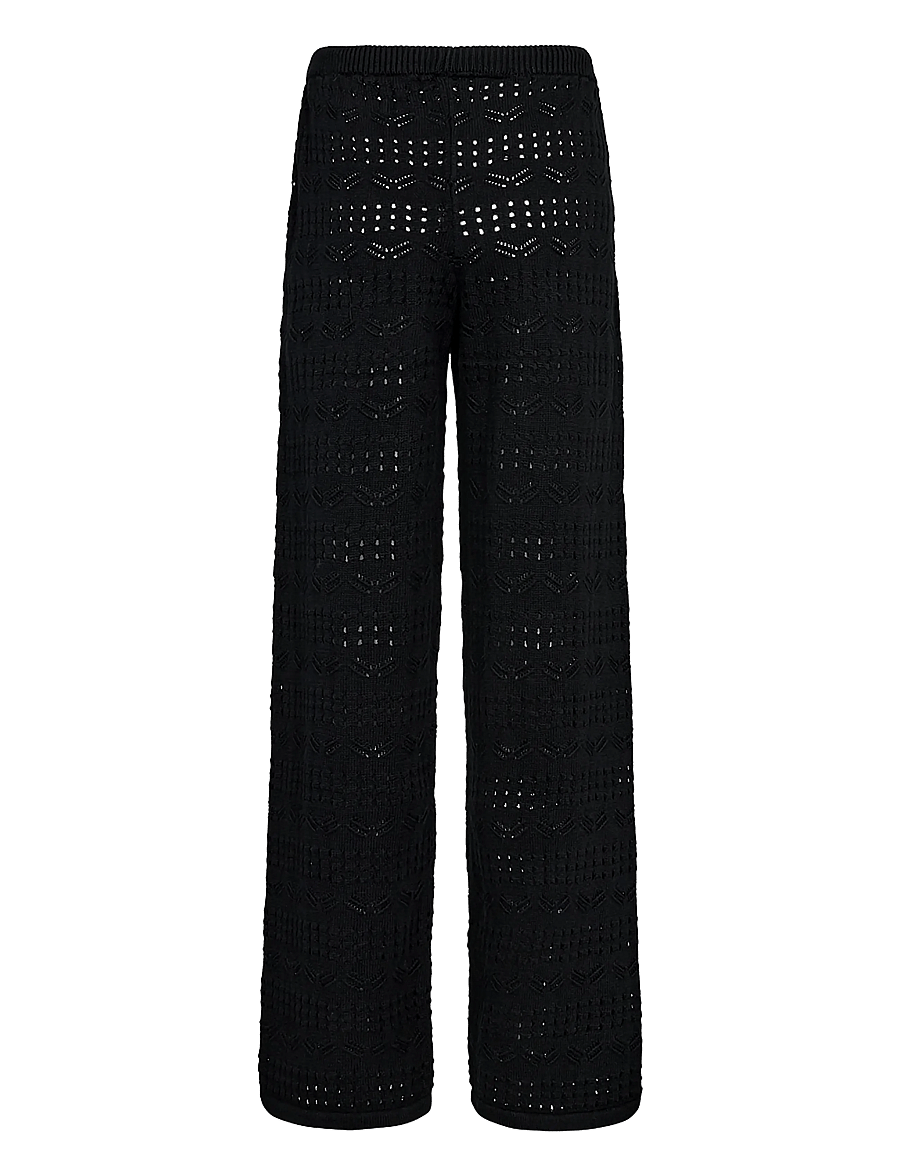 IVY Copenhagen - IVY-Breeze Crochet Pant - pantalons droits - black - 2