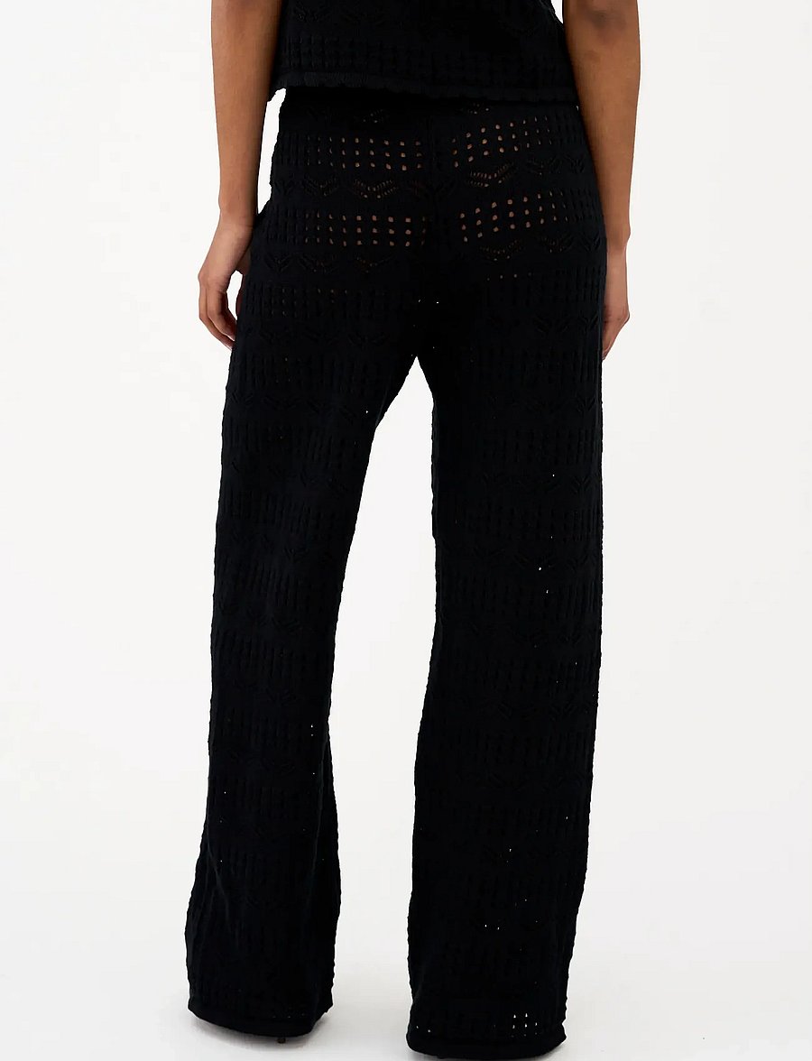 IVY Copenhagen - IVY-Breeze Crochet Pant - pantalons droits - black - 4