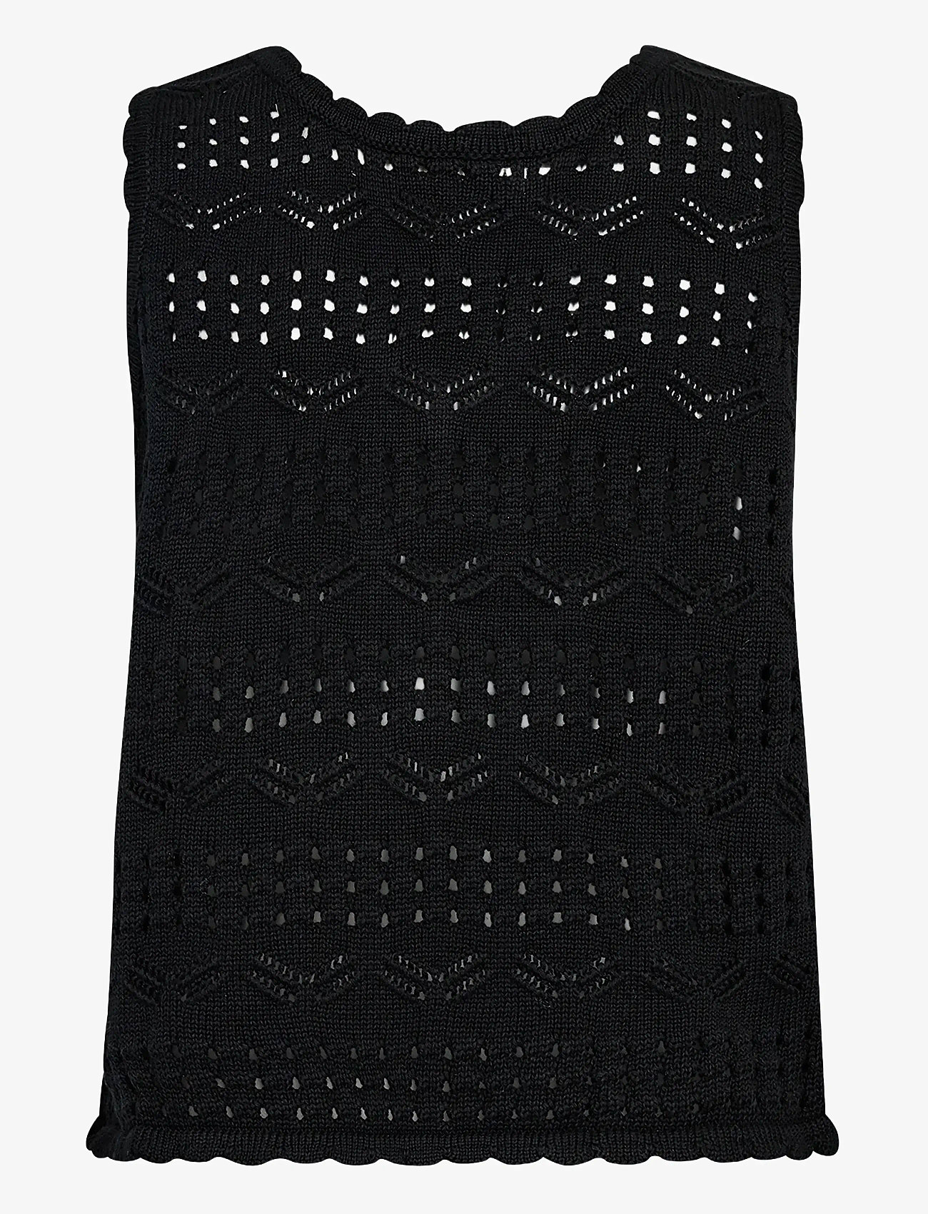 IVY Copenhagen - IVY-Breeze Crochet Top V-neck - tanktops - black - 2