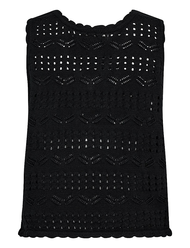 IVY Copenhagen - IVY-Breeze Crochet Top V-neck - tanktops - black - 2