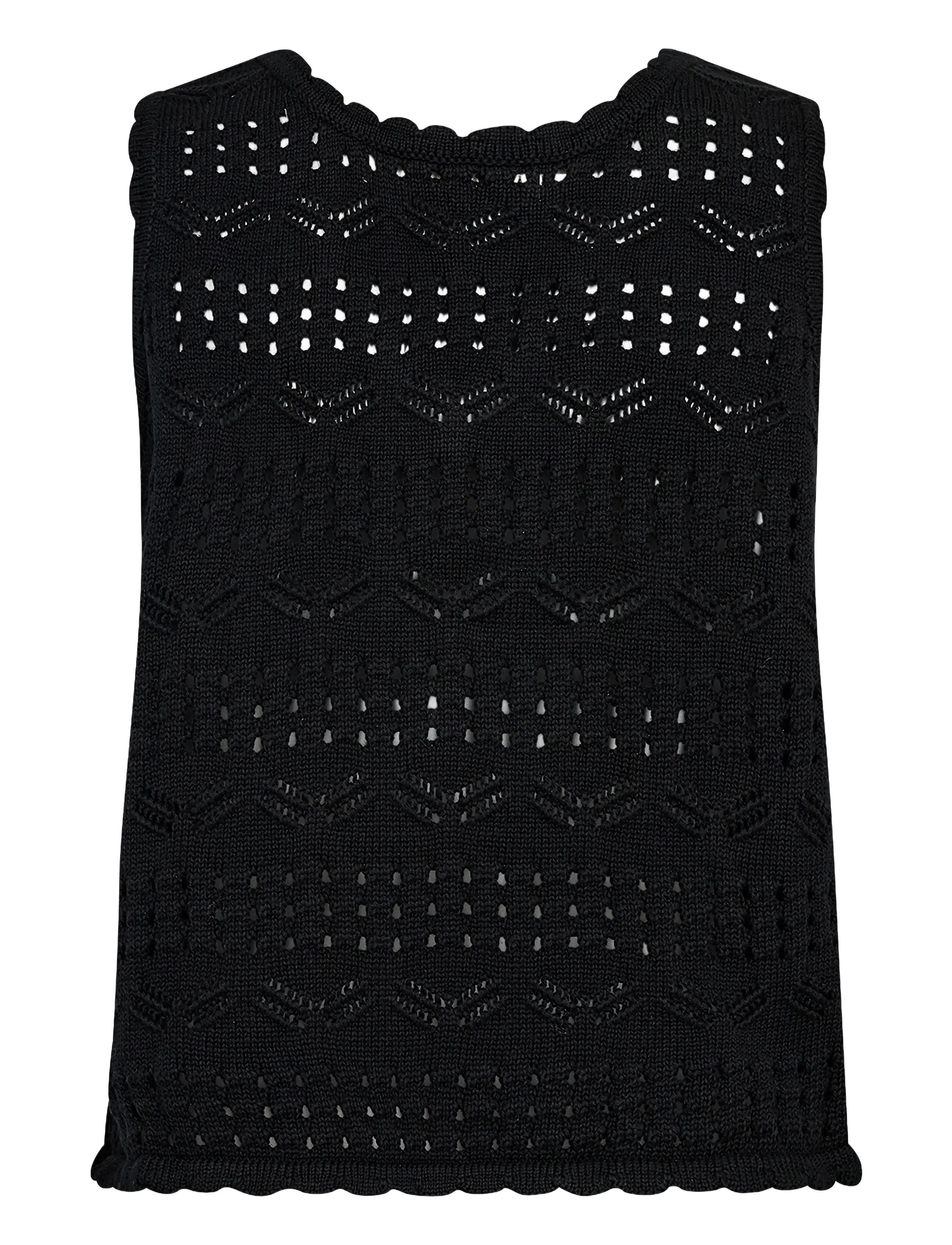 IVY Copenhagen - IVY-Breeze Crochet Top V-neck - topy bez rękawów - black - 2
